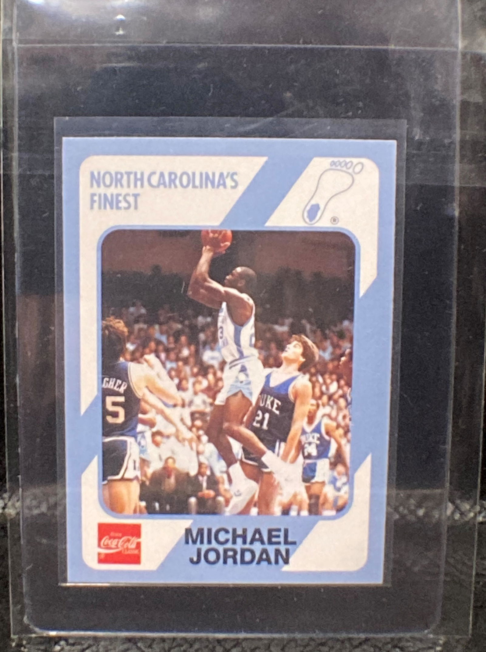 MICHAEL JORDAN 1989 Collegiate Coca Cola card North Ca (1 of 2)