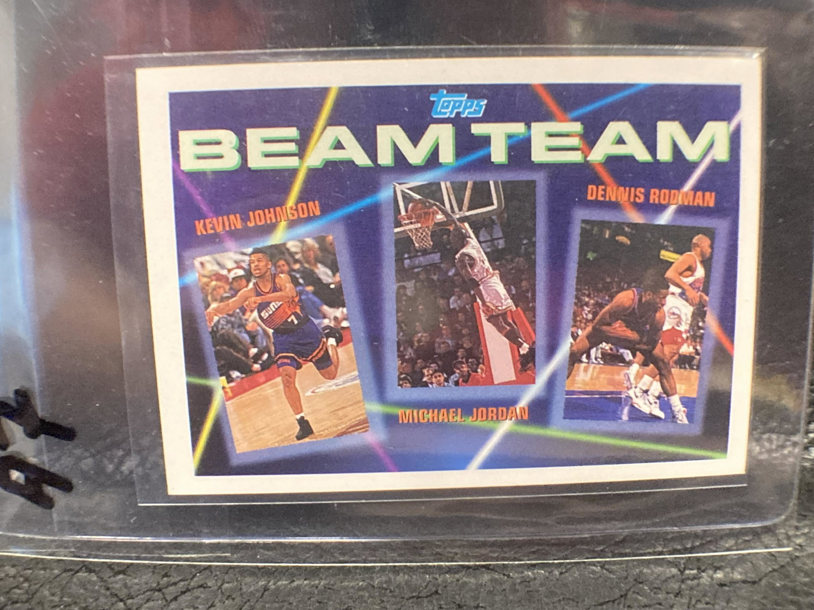 Michael Jordan Dennis Rodman Johnson 1992 Topps Beam: Michael Jordan Dennis Rodman Johnson #3 1992 Topps Beam Team
