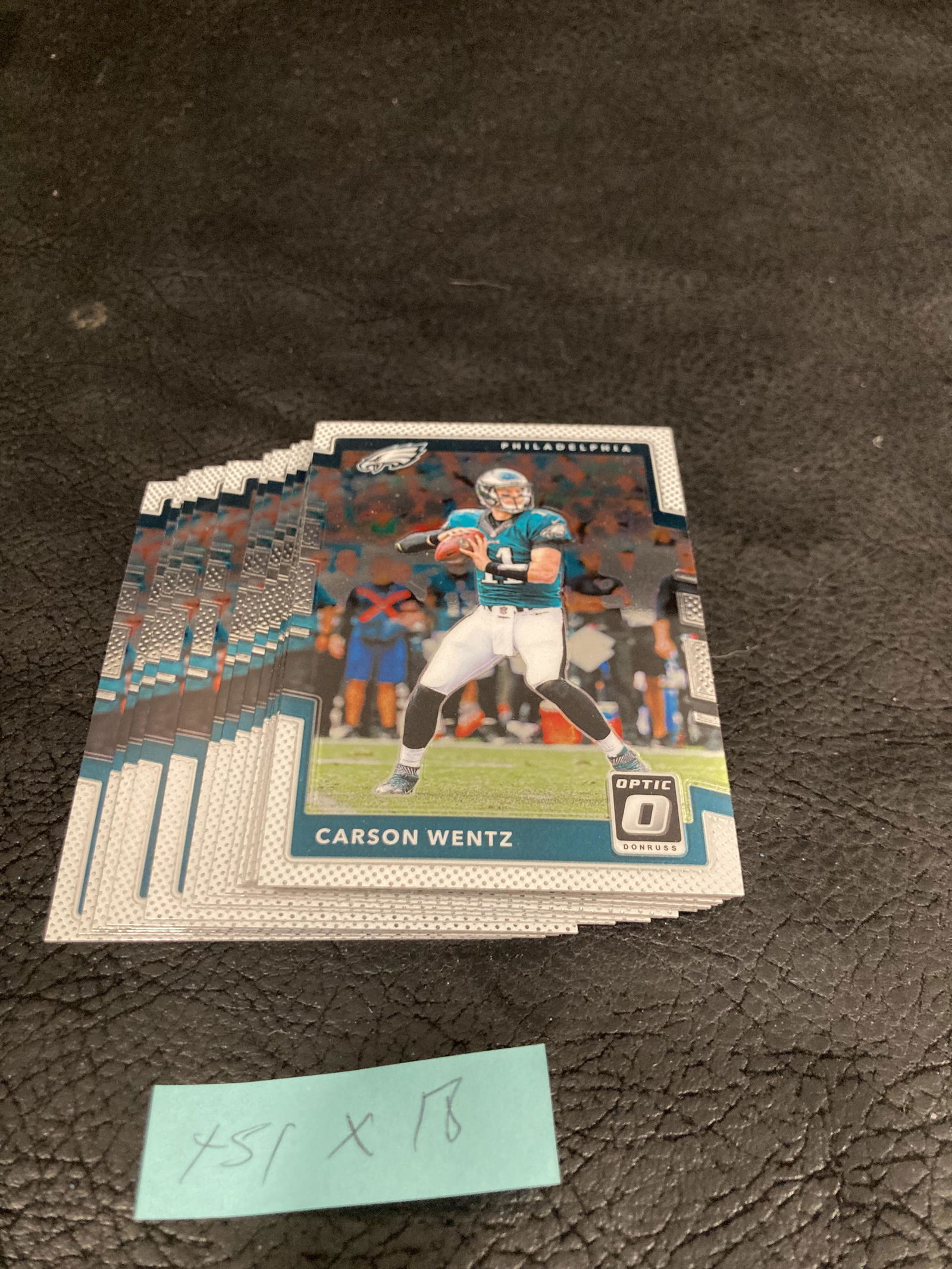 CARSON WENTZ 2017 OPTIC PHILADELPHIA EAGLES Lot of 18 (1 of 1)