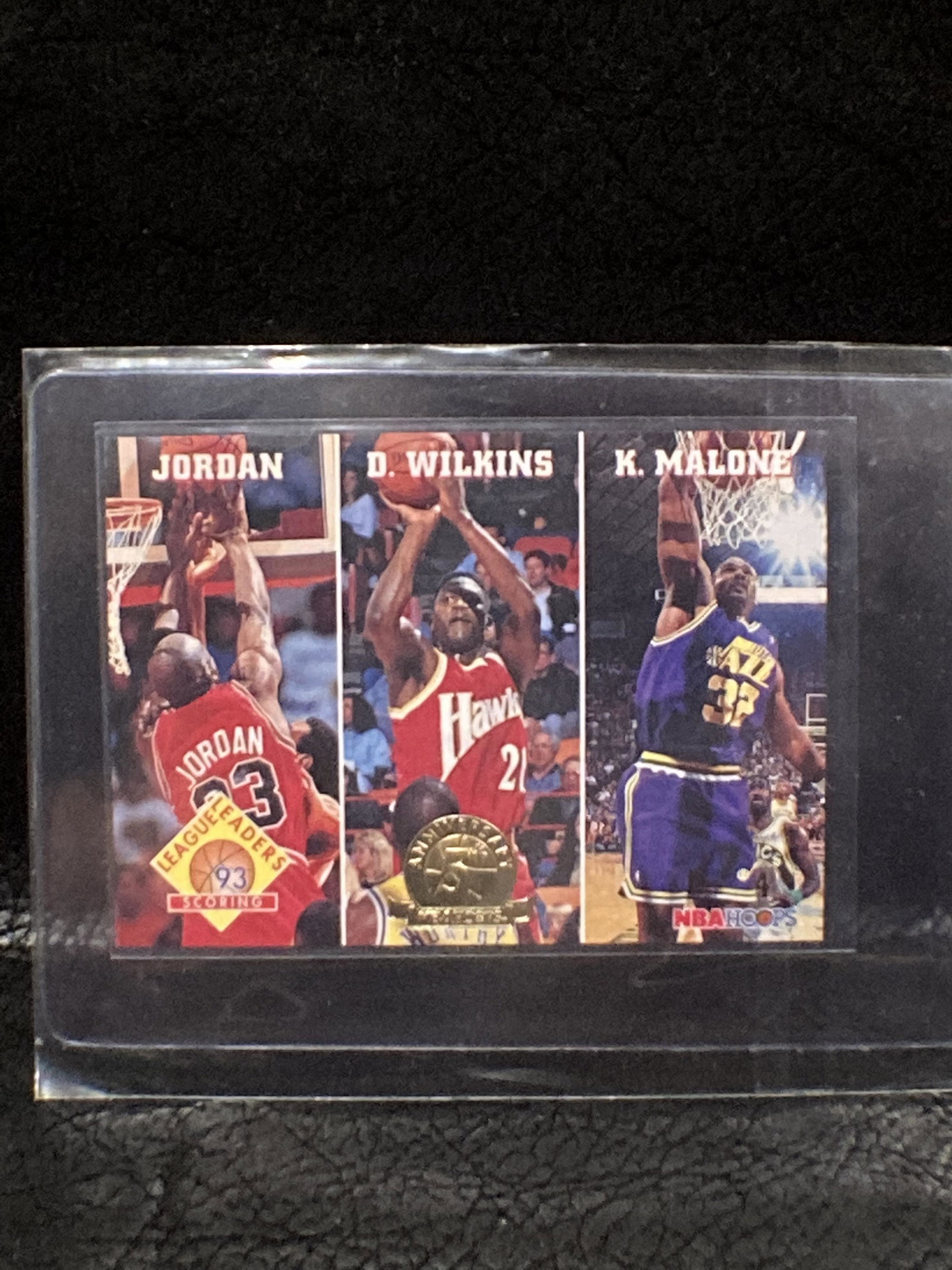Michael Jordan 1993-1994 Hoops Fifth Anniversary Gold: Michael Jordan 1993-1994 Hoops Fifth Anniversary Gold #283 Scoring Leaders Card