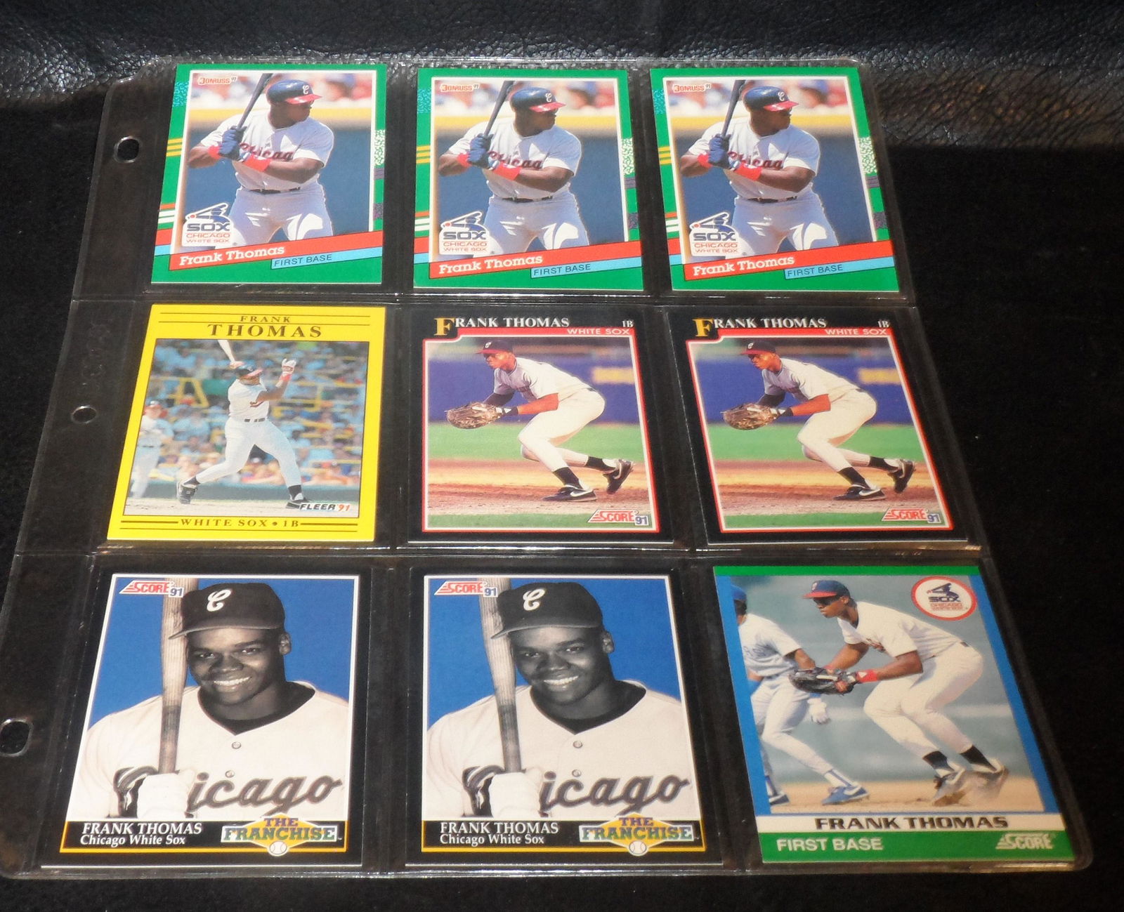 Frank Thomas Lot Of 9 Baseball Cards (1 of 2)