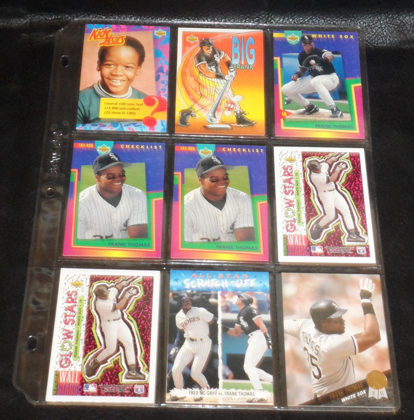 Frank Thomas Lot Of 9 Baseball Cards (1 of 2)