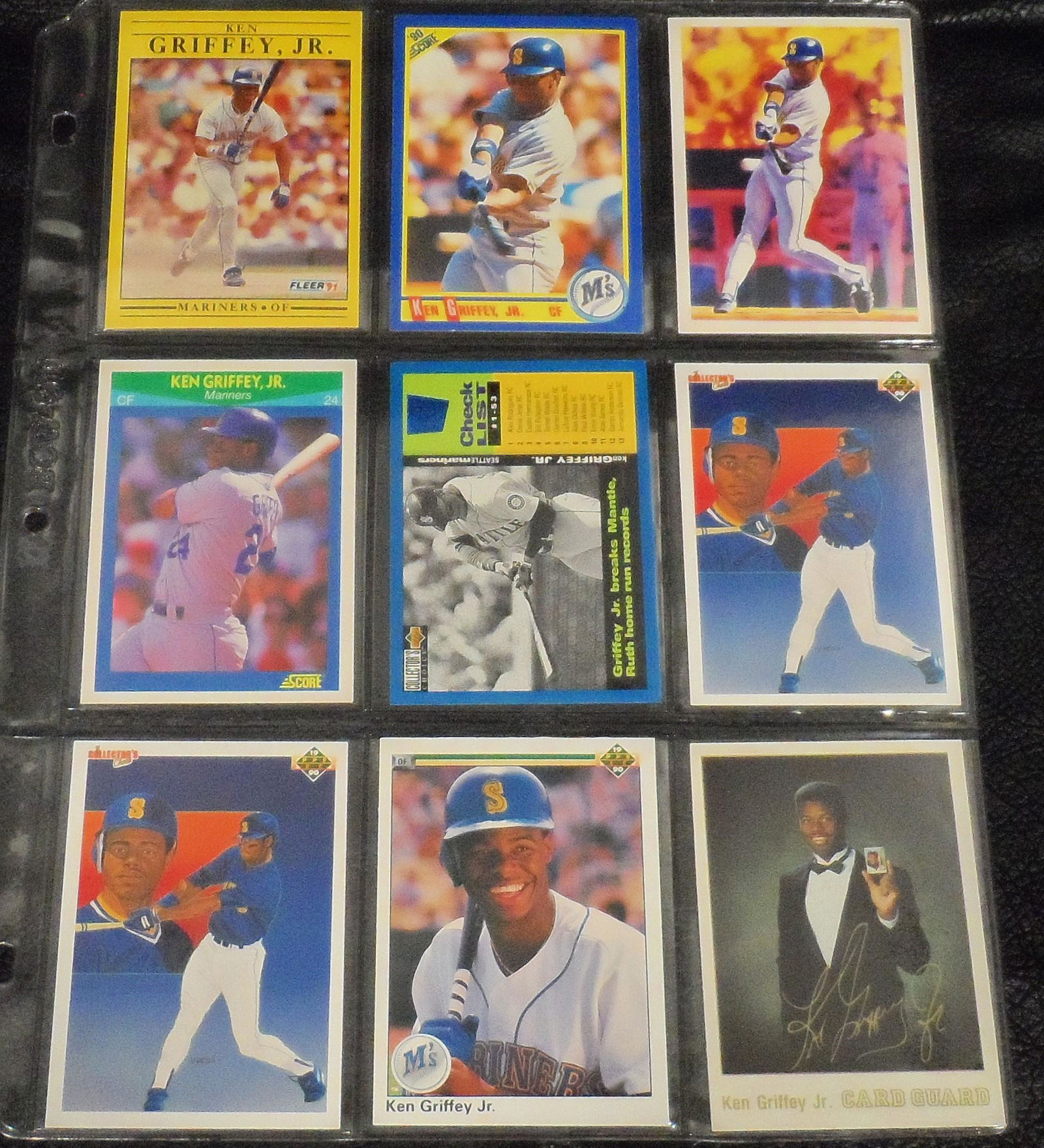 Ken Griffey Jr Lot Of 9 Baseball Cards (1 of 2)