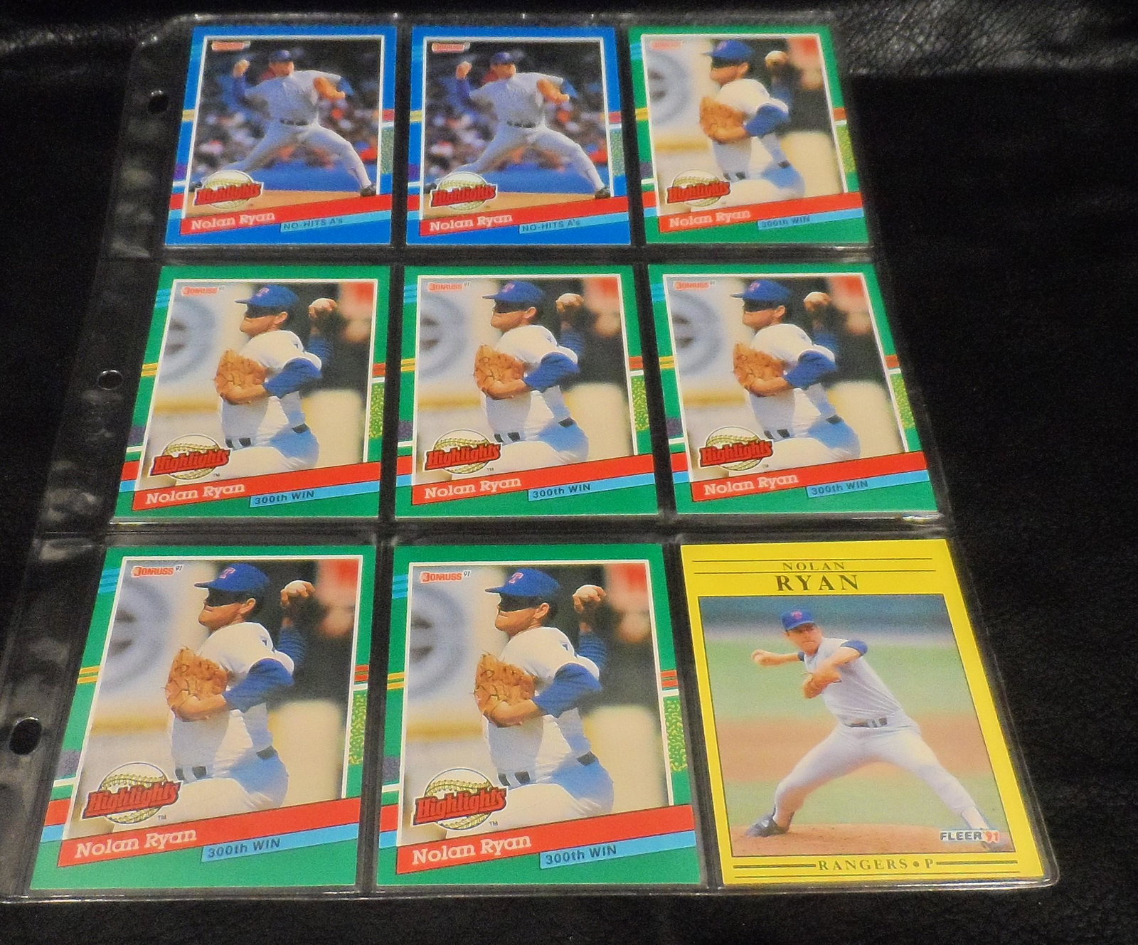 Nolan Ryan Lot Of 9 Baseball Cards (1 of 2)