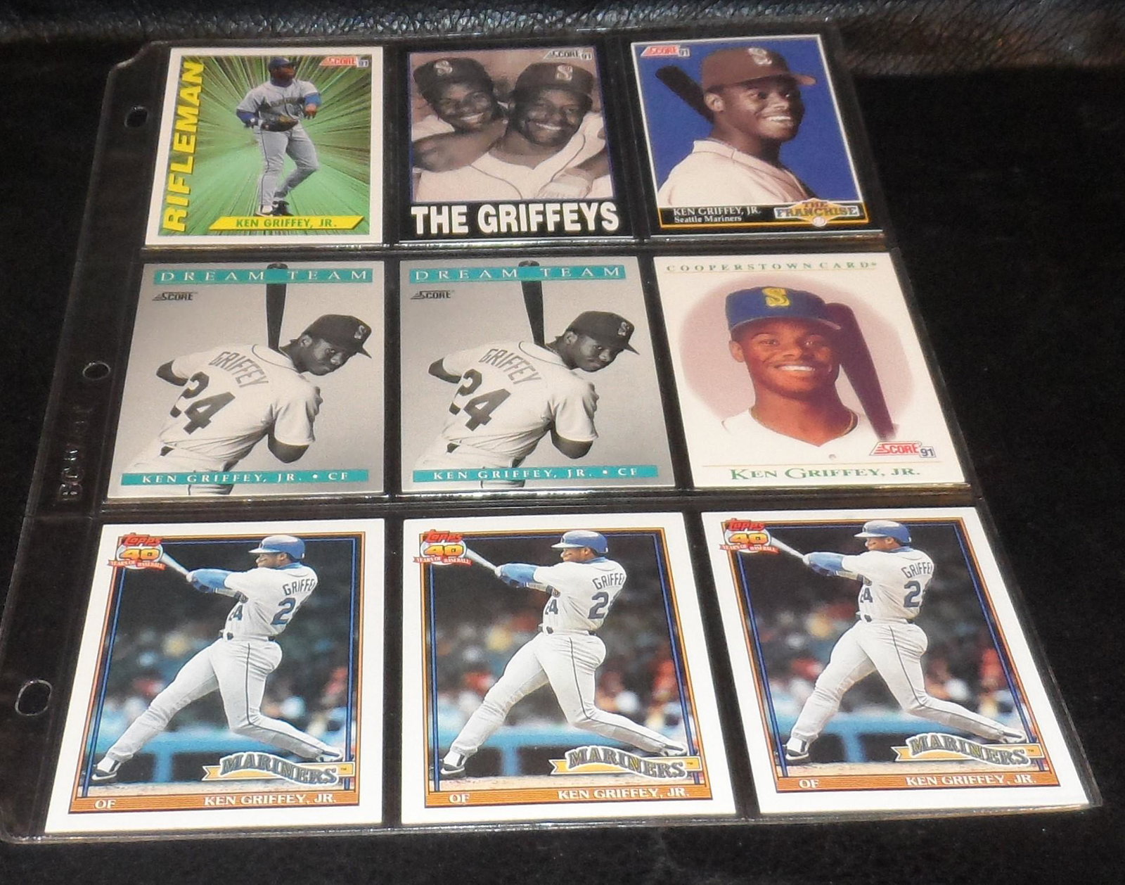 Ken Griffey Jr Lot Of 9 Baseball Cards (1 of 2)