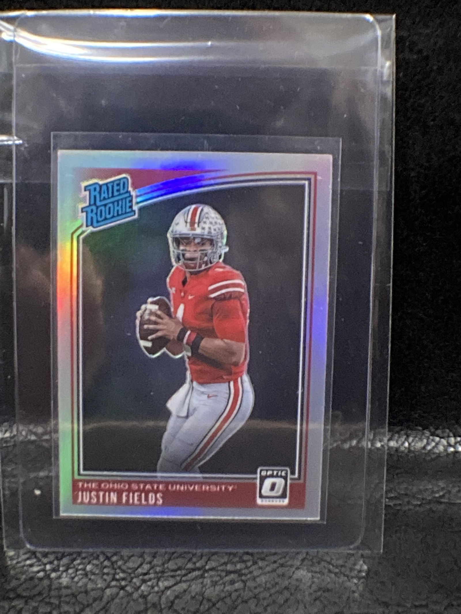 Justin Fields Optic Holo Silver Rookie Card Bears (1 of 2)