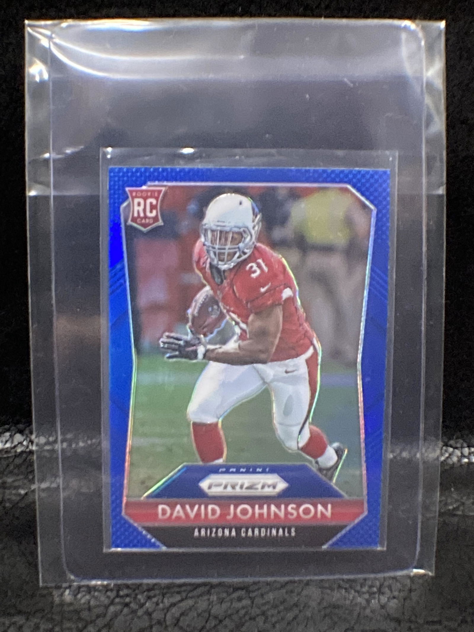 David Johnson 2015 Panini Prizm Blue Parallel Rc #224: David Johnson 2015 Panini Prizm Blue Parallel Rc #224 Rookie Card