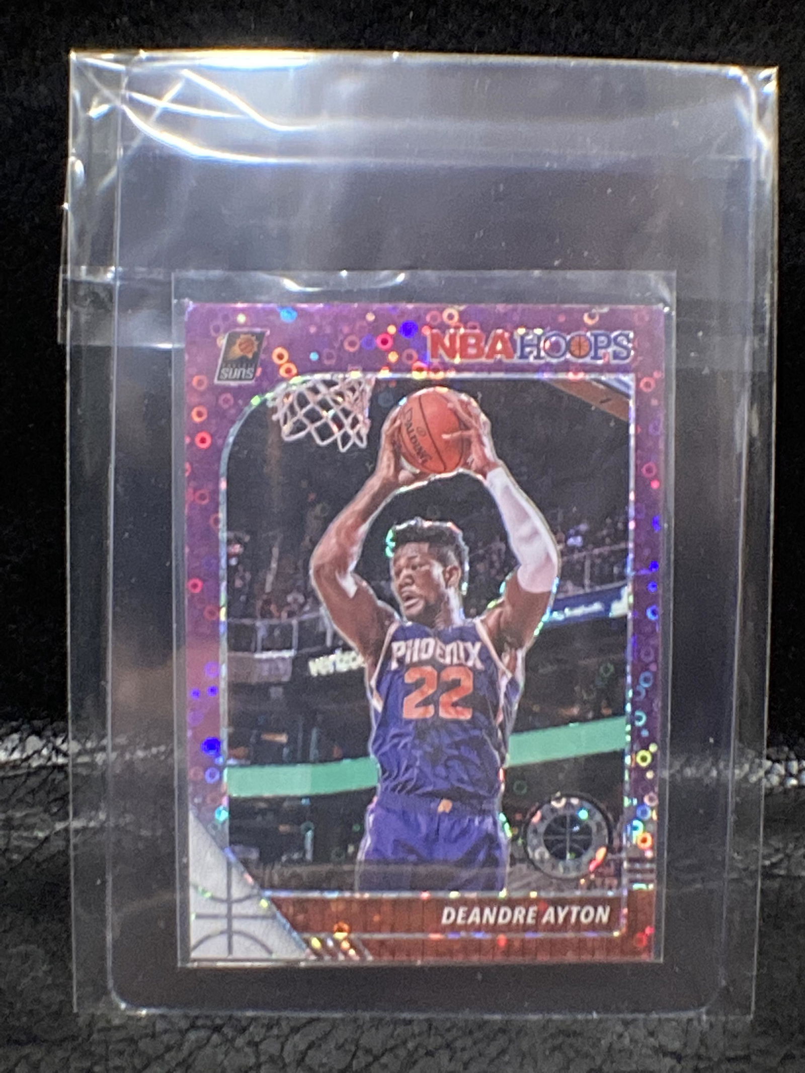Deandre Ayton 2019 Hoops Premium Stk Purple Disco Prizm (1 of 2)