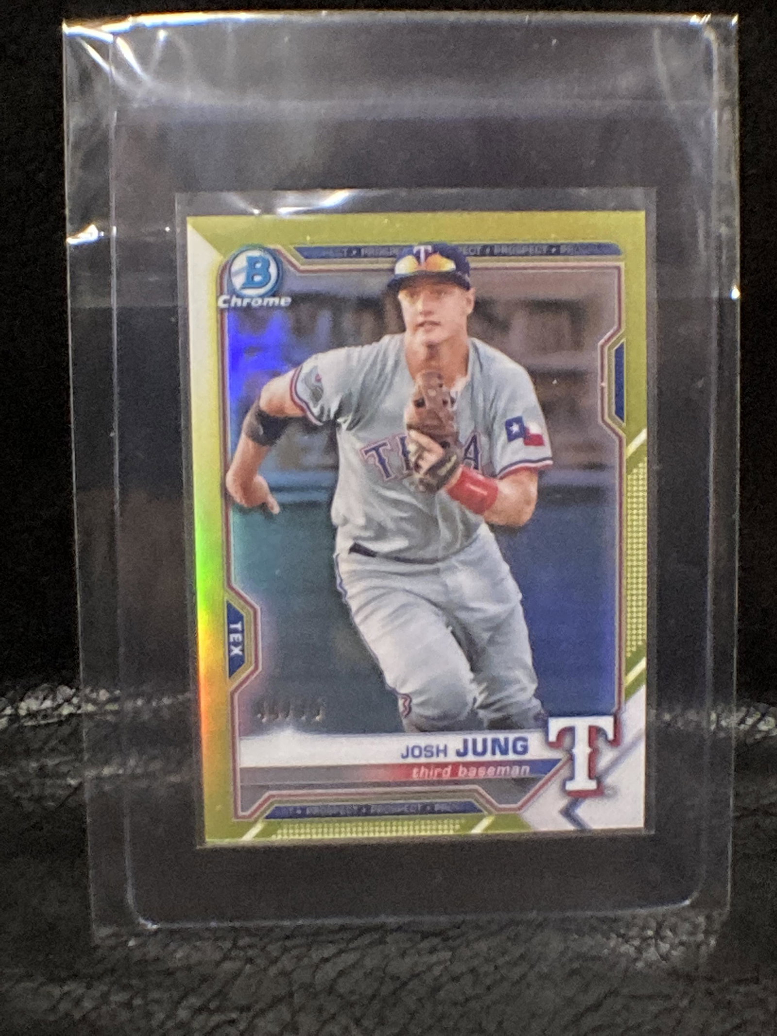 2021 Bowman Chrome Josh Jung Gold Parallel /75 Texas (1 of 2)