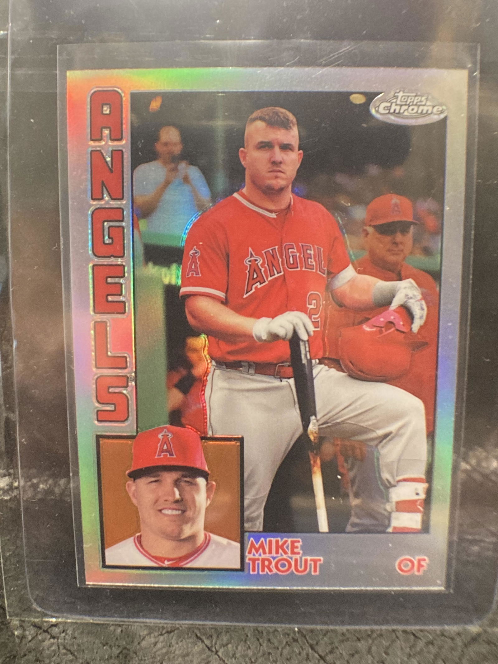 Mike Trout 2019 Topps Chrome '84 Retro Silver Refractor (1 of 2)