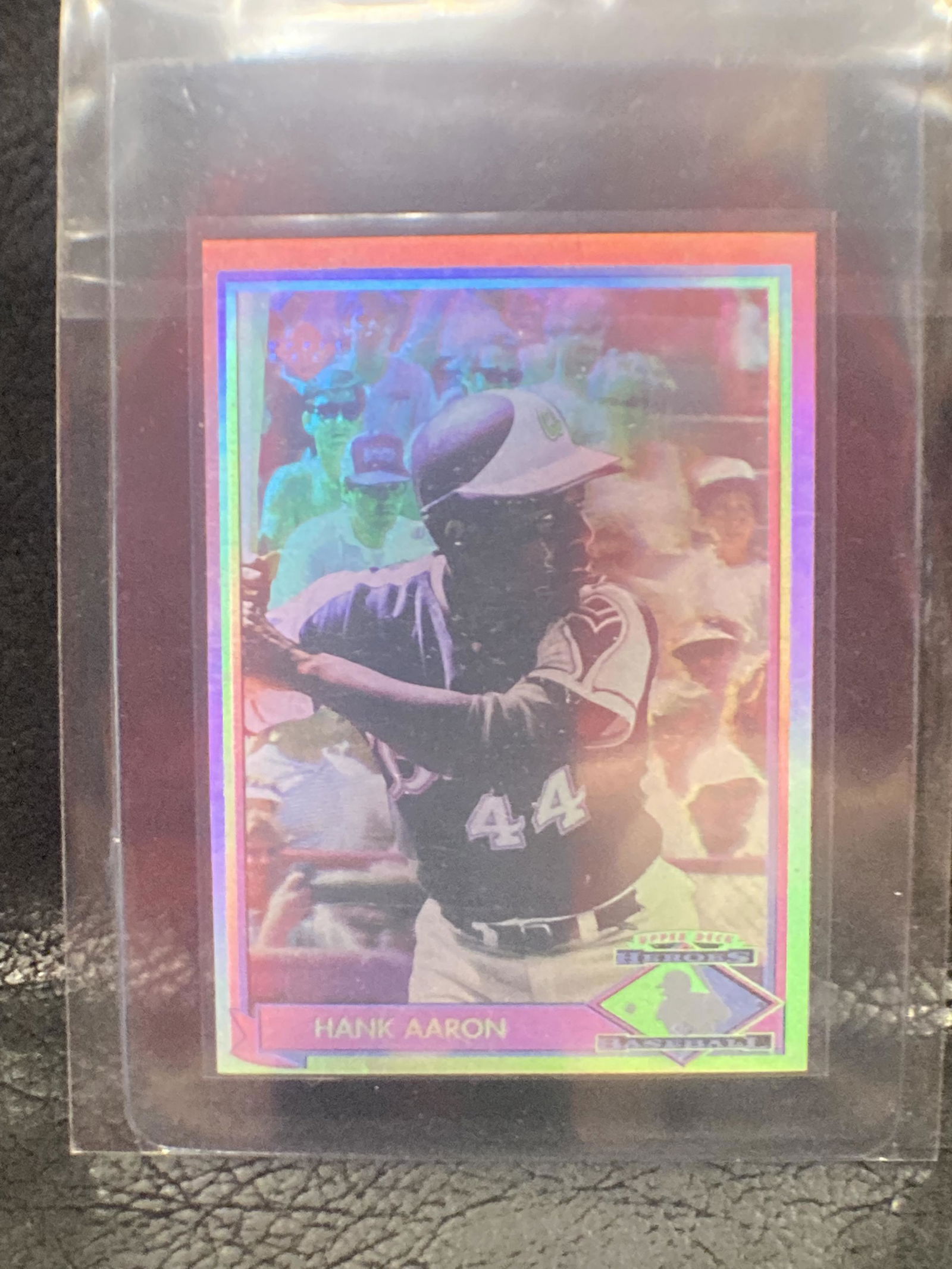 Hank Aaron 1991 Upper Deck Heroes Hologram Card #HH1- (1 of 2)