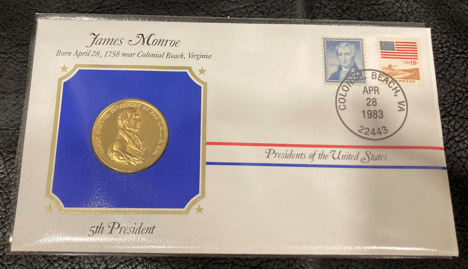The 5th Presidential Medals Cover Collection James (1 of 2)