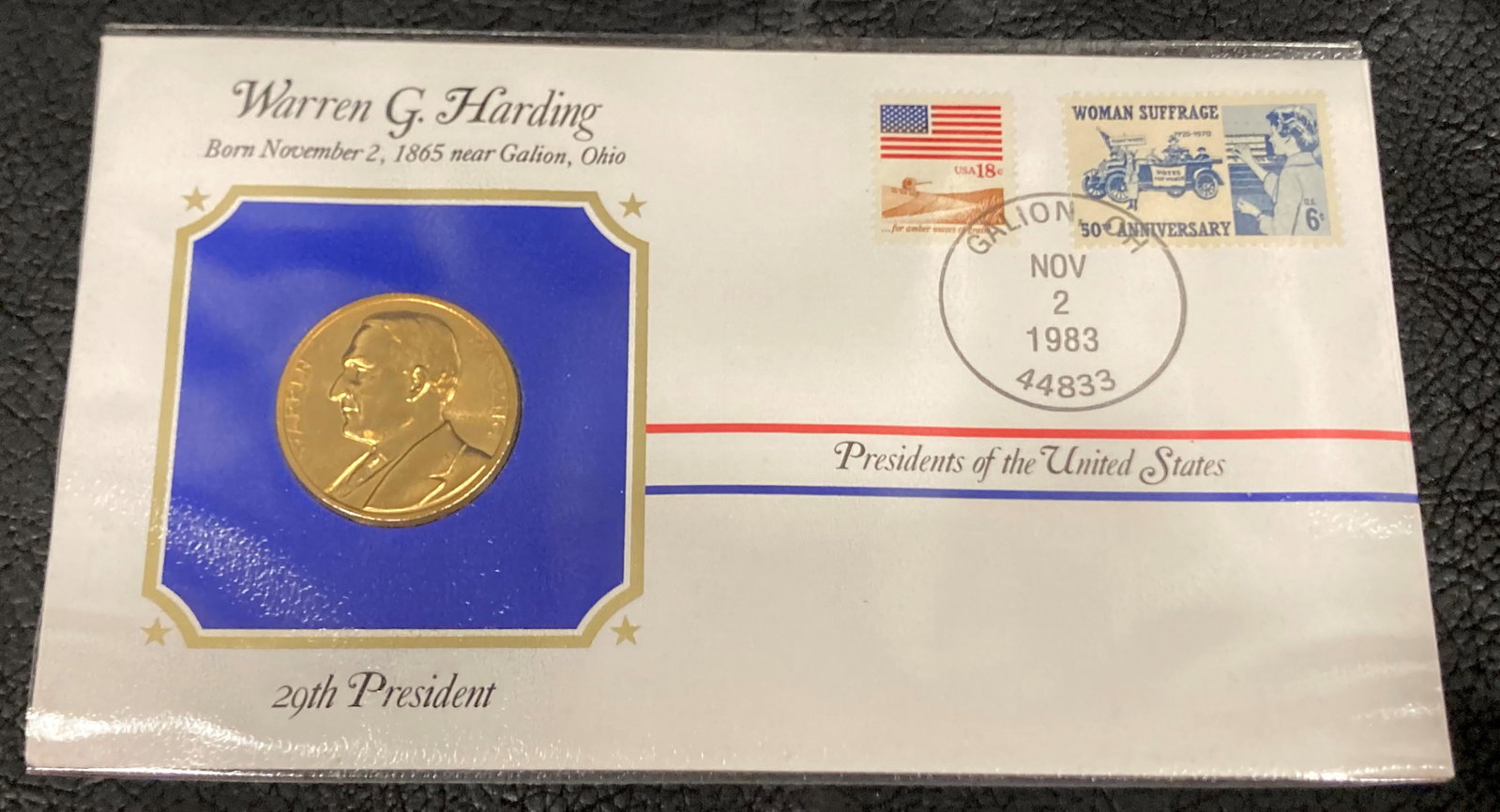 The 29th Presidential Medals Cover Collection William G: The 29th Presidential Medals Cover Collection William G Harding 1983 24k Gold