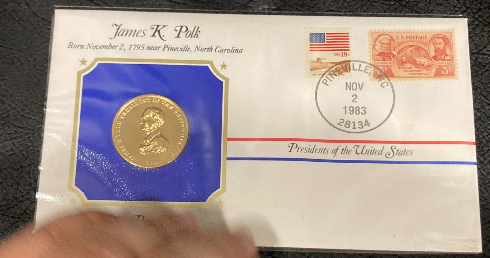 The 22nd & 24th Presidential Medals Cover Collection: The 22nd & 24th Presidential Medals Cover Collection James K Polk 1983 24k Gold