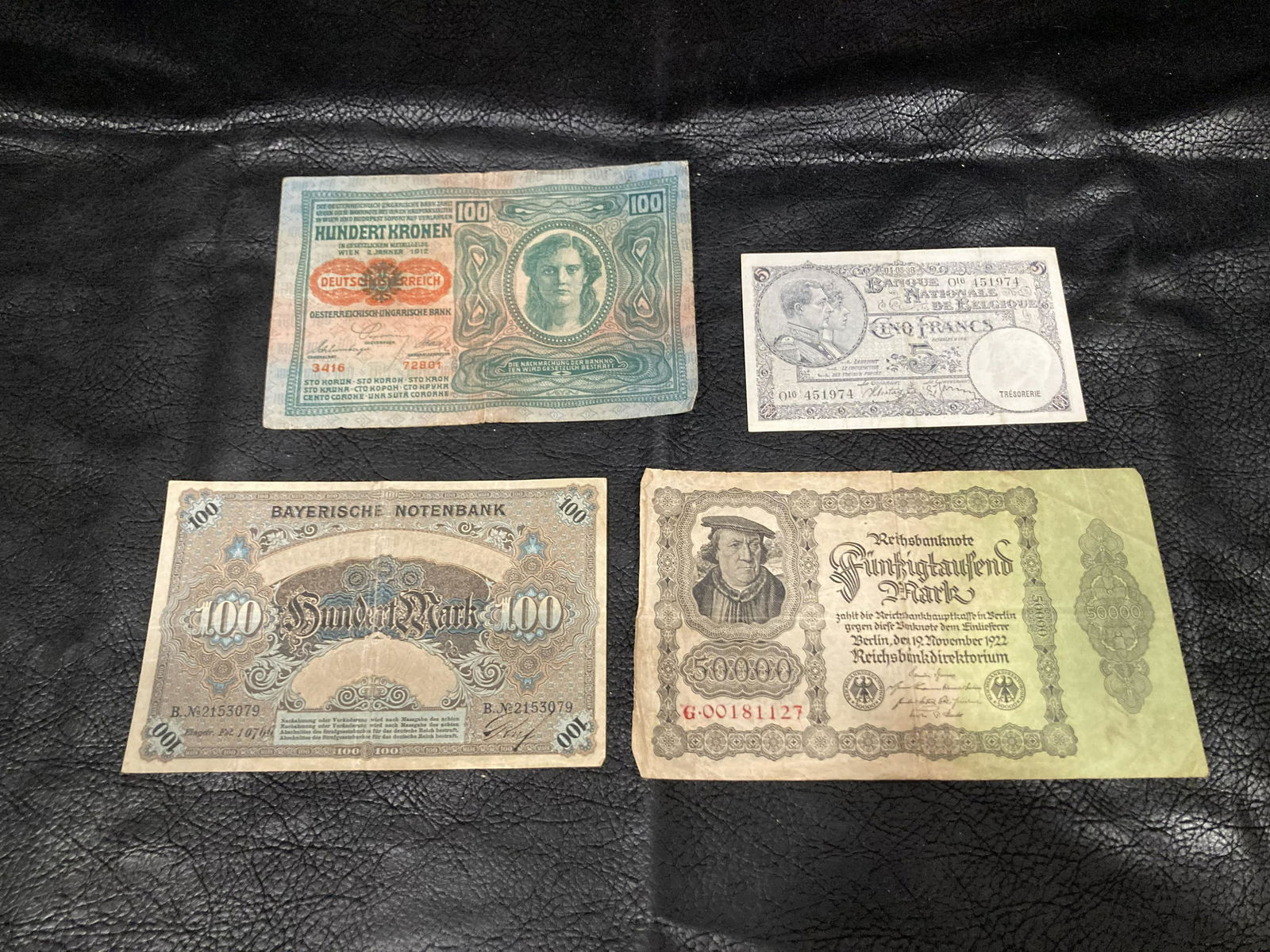 Old German Prussia Era World Currency Lot Of 4 Notes (1 of 2)