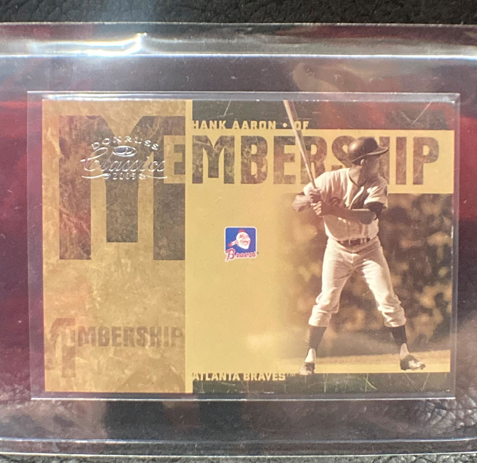 Hank Aaron 2005 Donruss Classics Membership Braves (1 of 2)