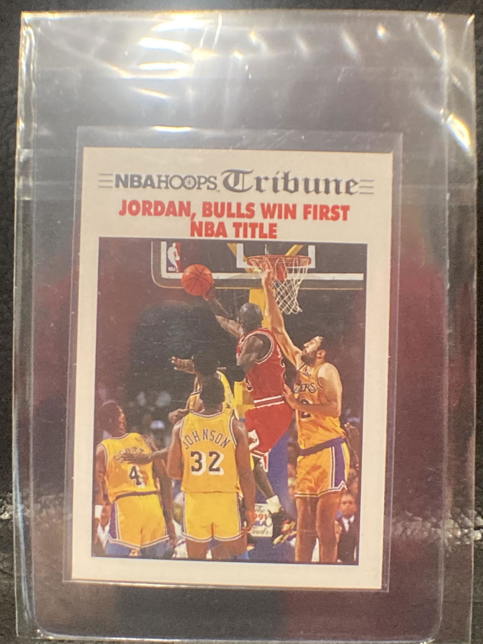 1991-92 Nba Hoops Tribune Michael Jordan Bulls Win (1 of 2)