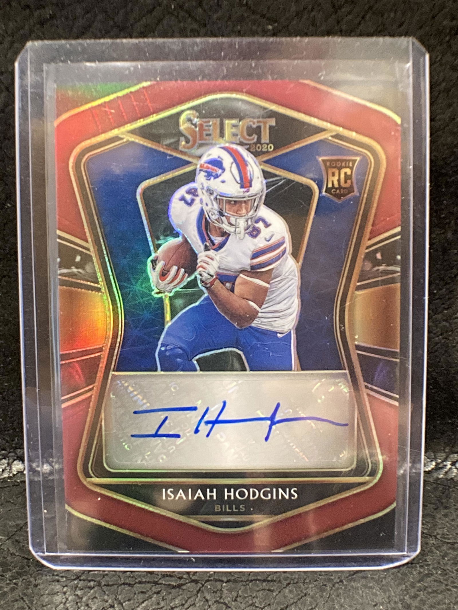 Isaiah Hodgins 2020 Select Auto Maroon Prizm /60 Bills (1 of 2)