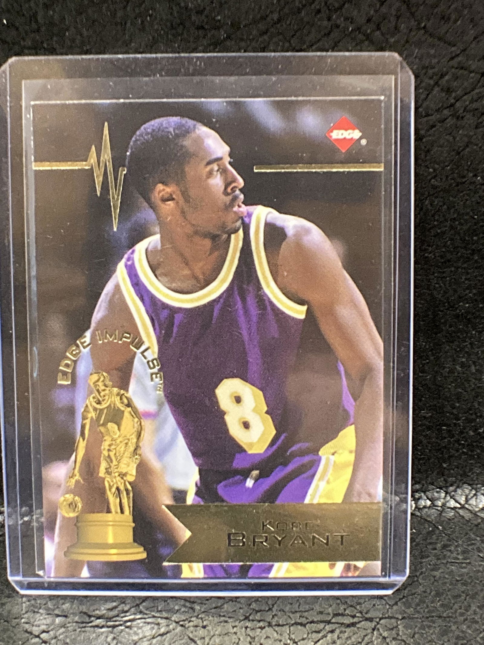 Kobe Bryant 1997-98 Collector's Edge Impulse Gold: Kobe Bryant 1997-98 Collector's Edge Impulse Gold Trophy #14 Lakers