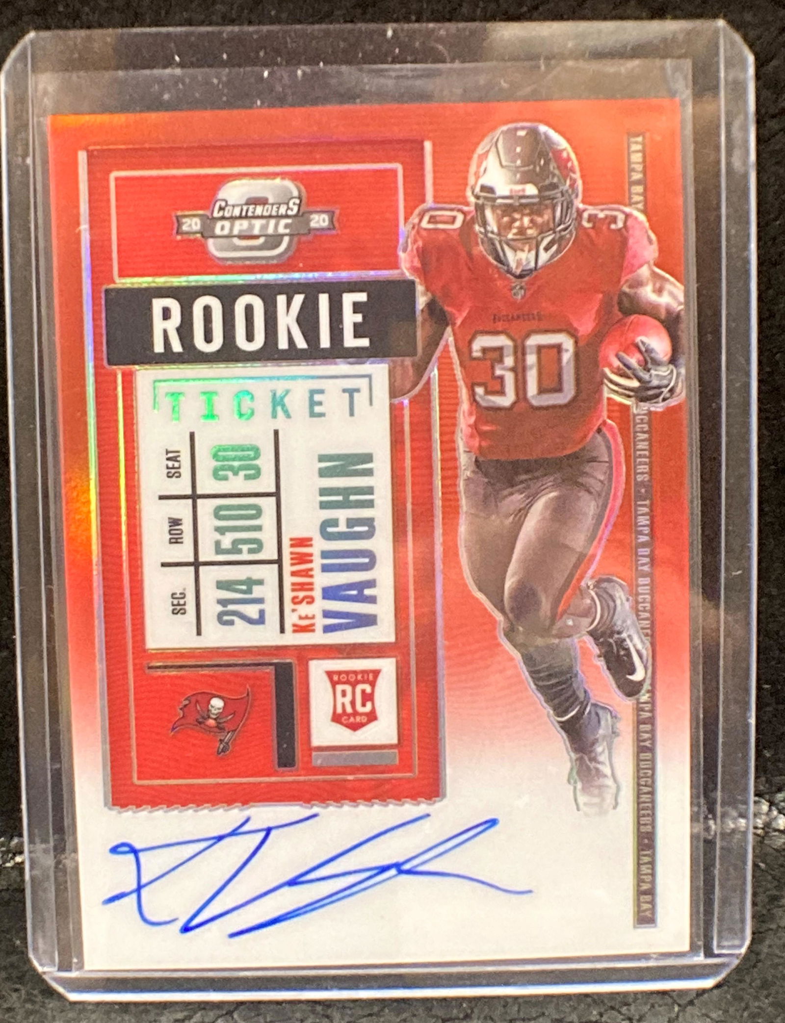 Keshawn Vaughn 2020 Contenders Optic Rookie Ticket Auto (1 of 2)