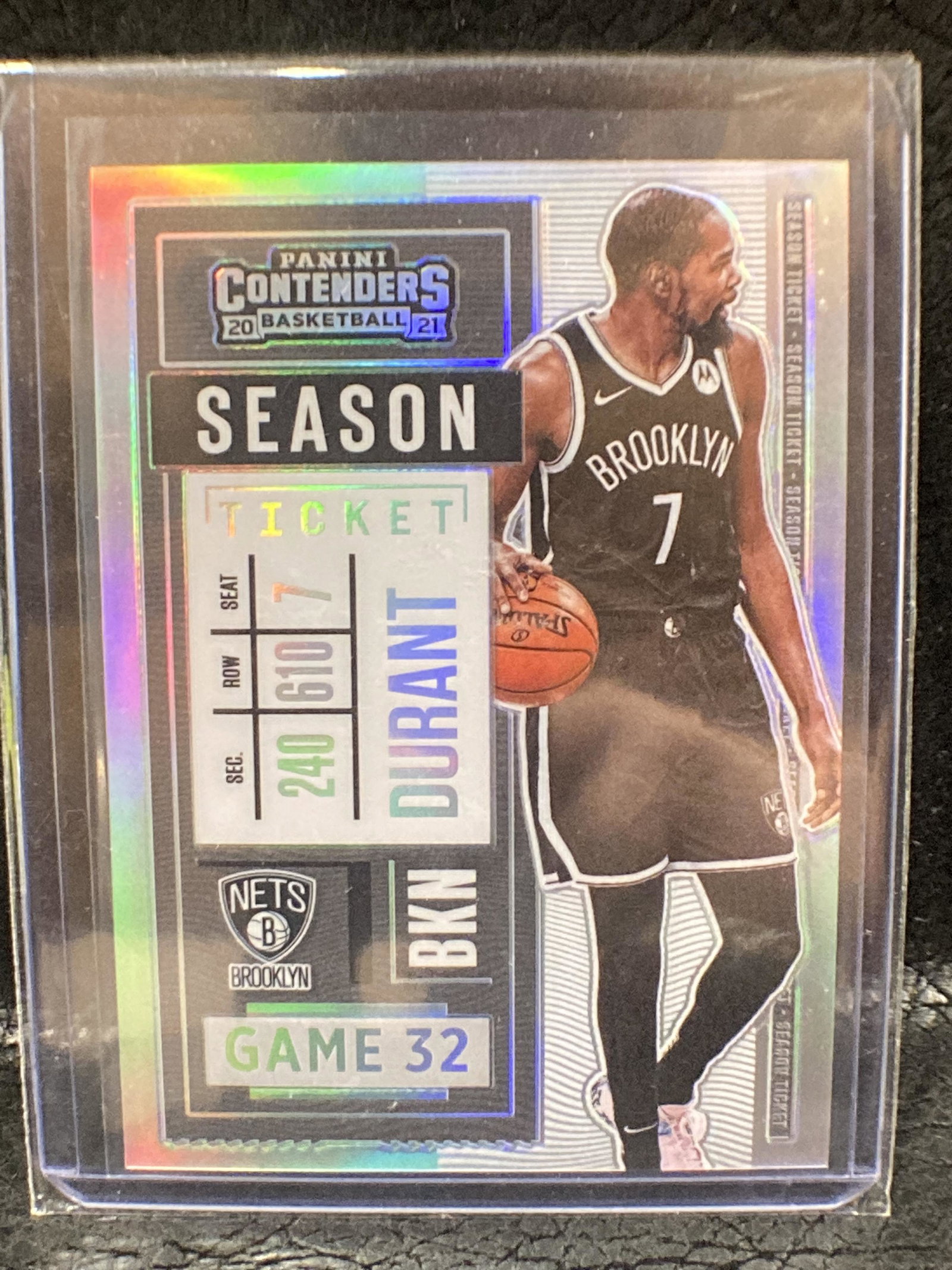 Kevin Durant 2020 21 Panini Contenders Season Ticket: Kevin Durant 2020 21 Panini Contenders Season Ticket Variation Holo Prizm