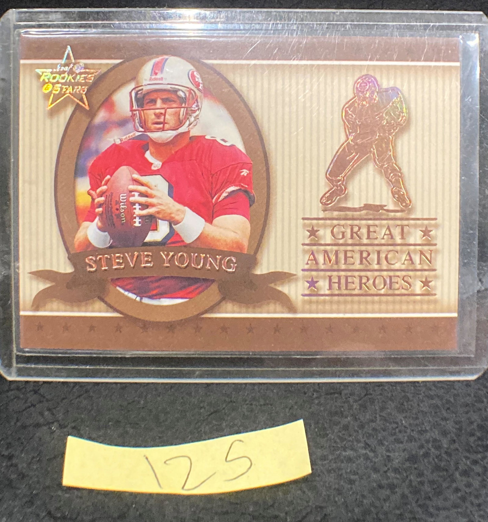 Steve Young 1999 Leaf Rookies & Stars Great American: Steve Young 1999 Leaf Rookies & Stars Great American Heroes /2500 #GAH-25 Hof