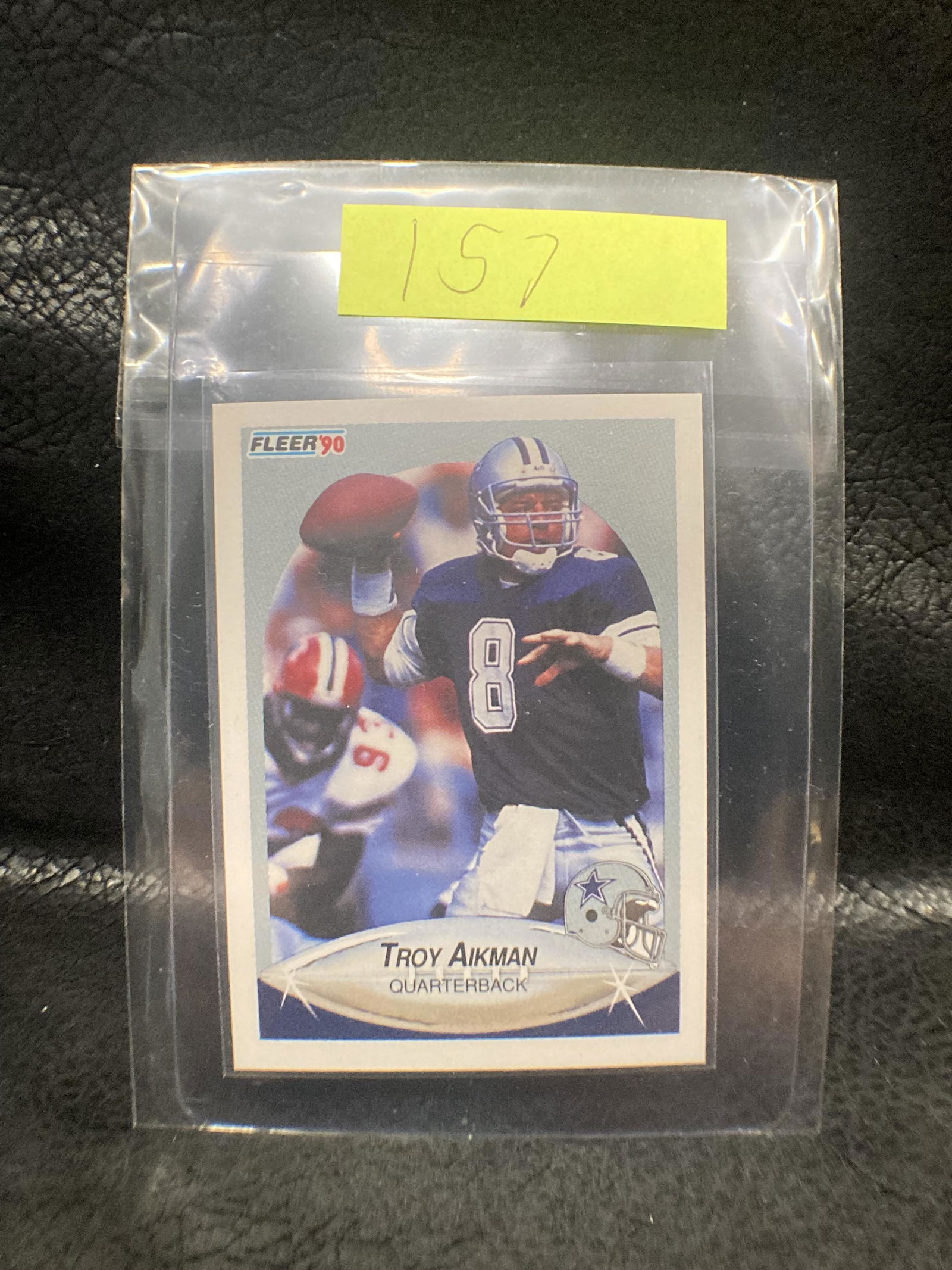 Troy Aikman 1990 Fleer Dallas Cowboys #384 Football (1 of 2)