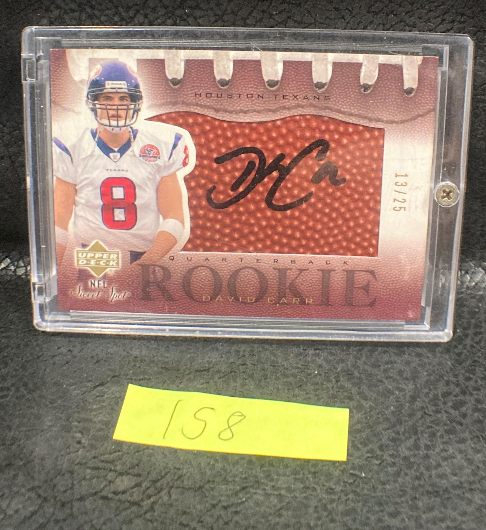 David Carr 2002 Upper Deck Sweet Spot Auto /25 Rookie (1 of 2)