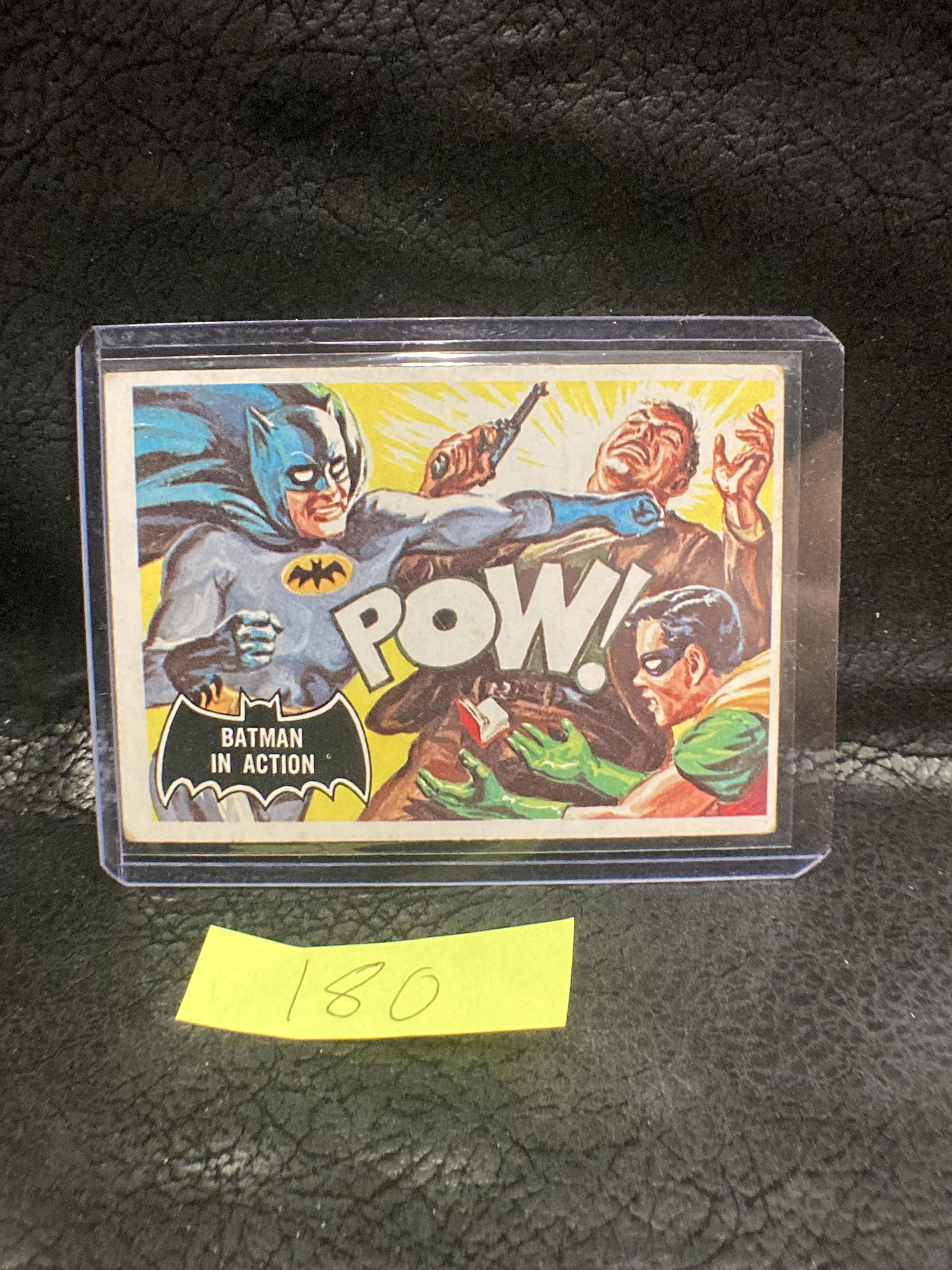 1966 Topps Batman Black Bat Card #15 Batman In Action (1 of 2)