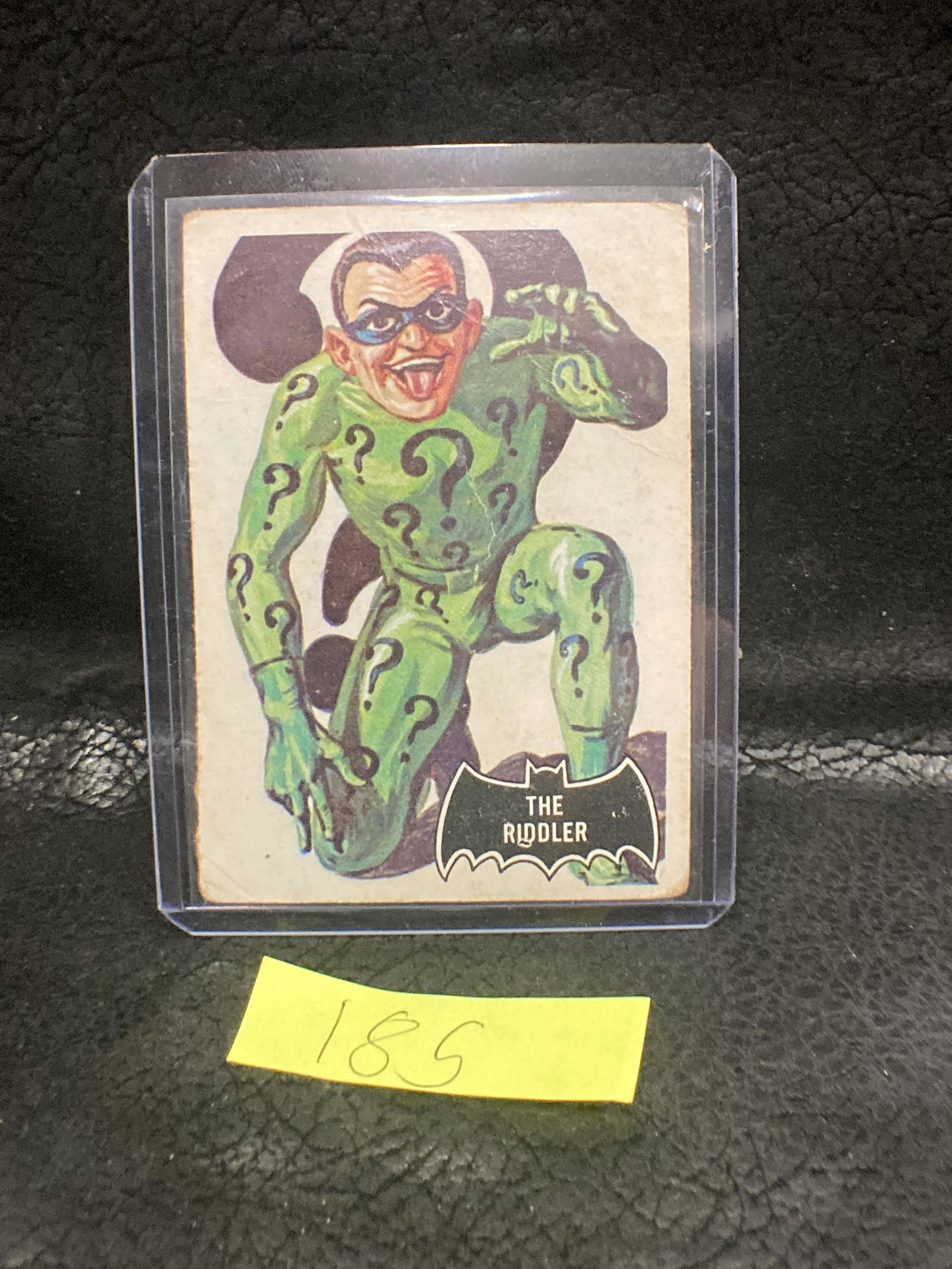 1966 Topps Batman Card #36 The Riddler "BLACK Bat" (1 of 2)