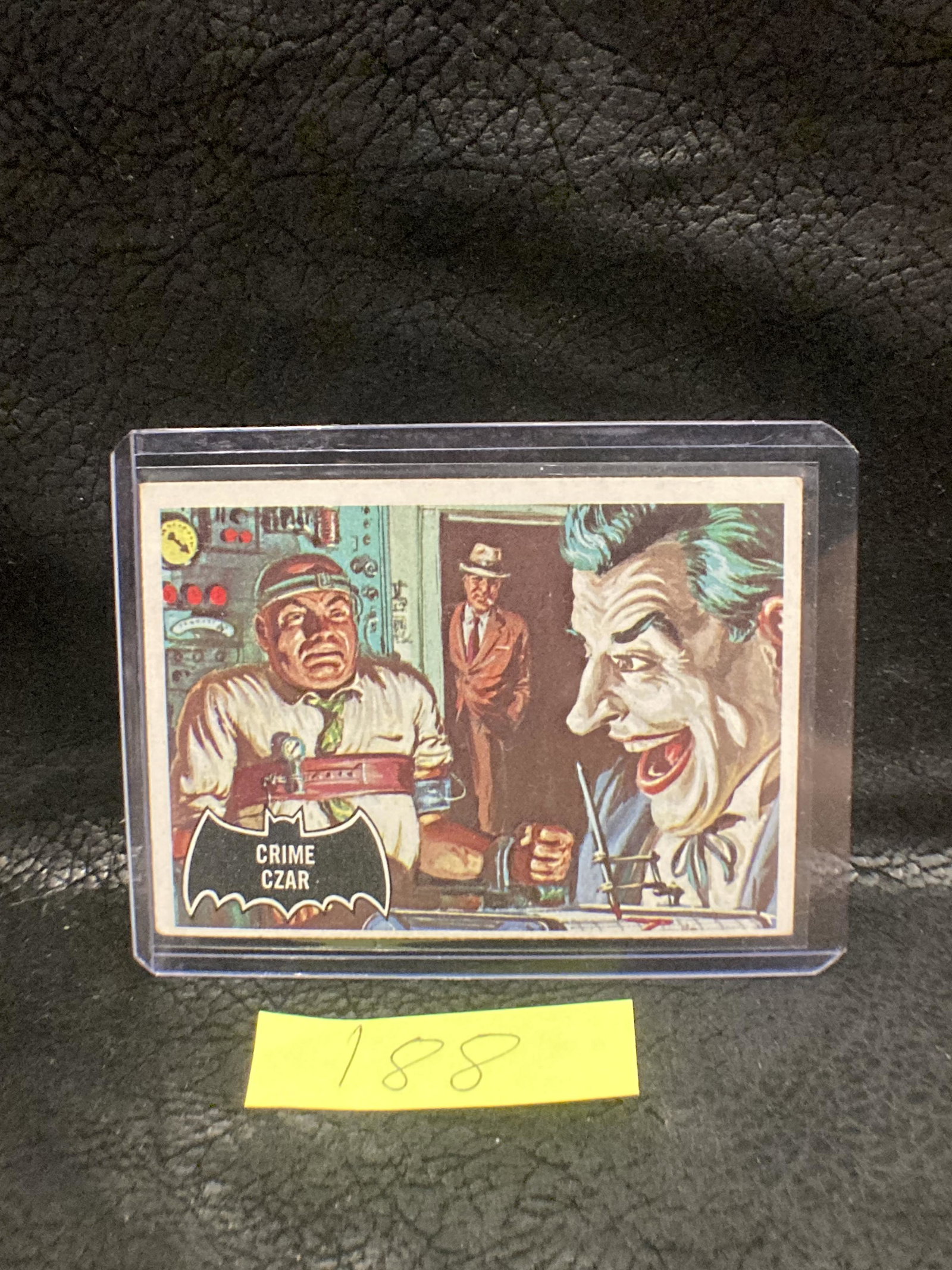Batman 1966 Topps 10 The Joker Crime Czar Black Bat: Batman 1966 Topps 10 The Joker Crime Czar Black Bat Vintage Trading Card