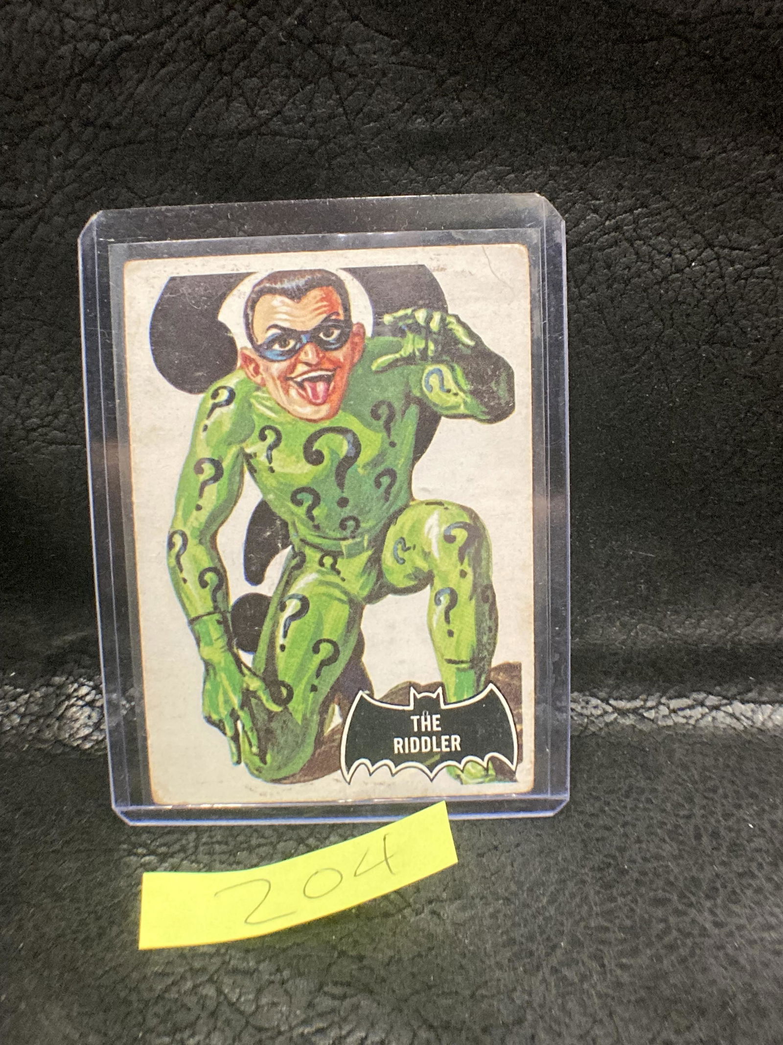1966 Topps Batman Card #36 The Riddler "BLACK Bat" (1 of 2)