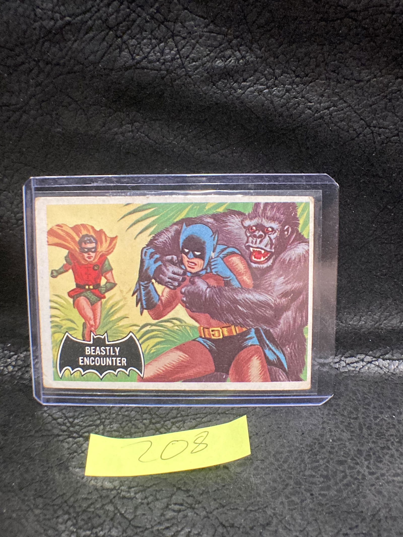 1966 Topps Batman Black Bat #50 Beastly Encounter (1 of 2)