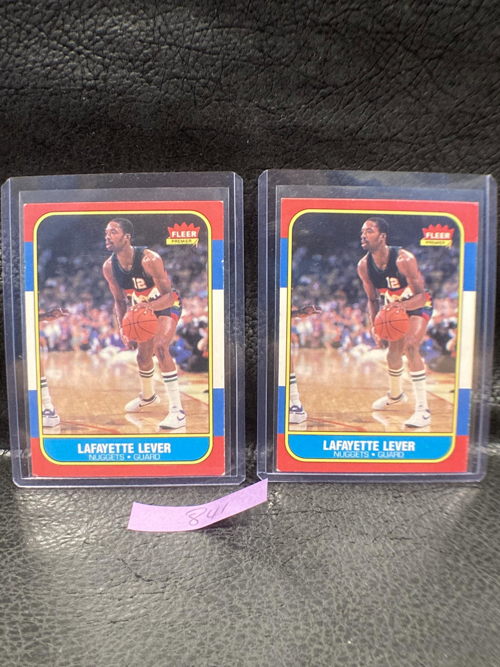 Lafayette Lever 1986-87 Fleer Basketball #63 Setbreak: Lafayette Lever 1986-87 Fleer Basketball #63 Setbreak Nuggets Lot Of 2