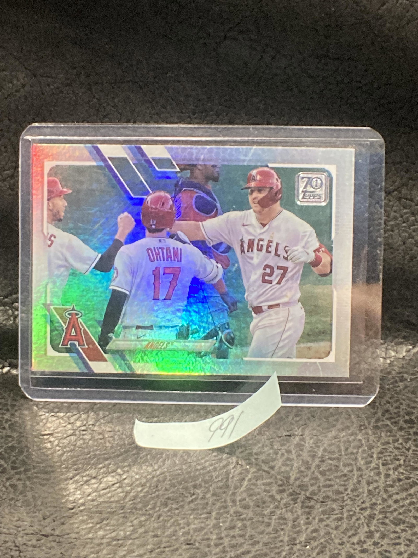 Trout & Ohtani 2021 Topps Series 2 Foil Angels Team: Trout & Ohtani 2021 Topps Series 2 Foil Angels Team Card #74