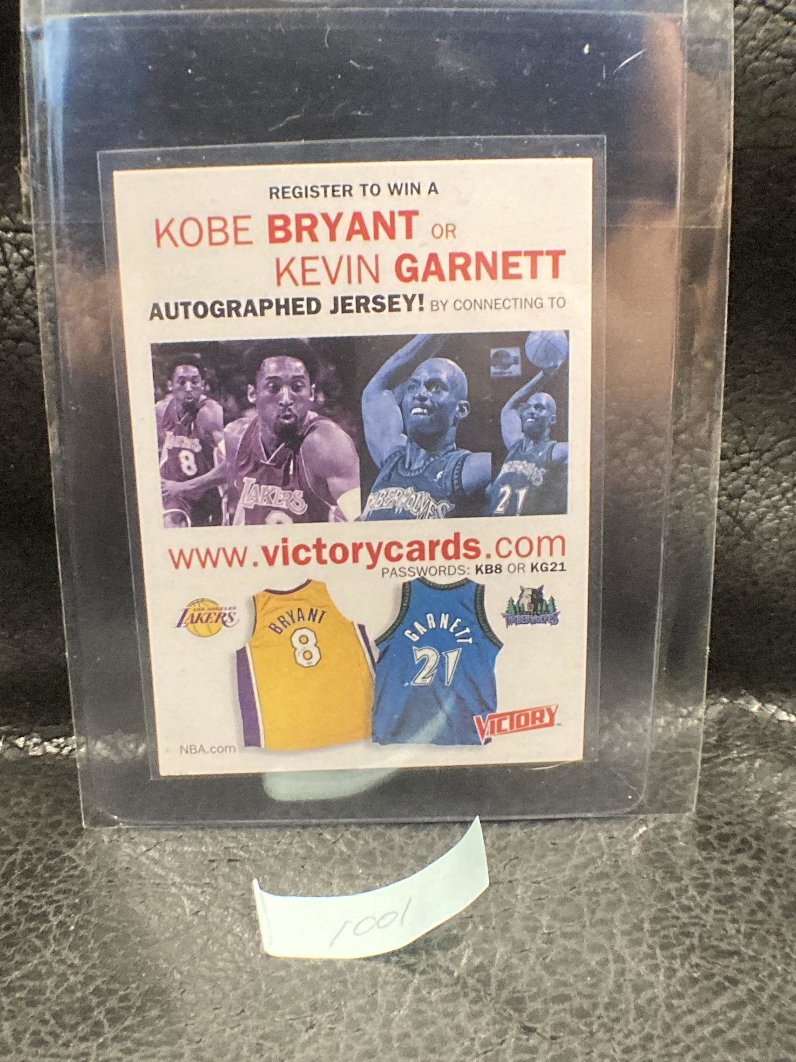 Kobe Bryant Or Kevin Garnett 2000-01 Ud Victory (1 of 2)