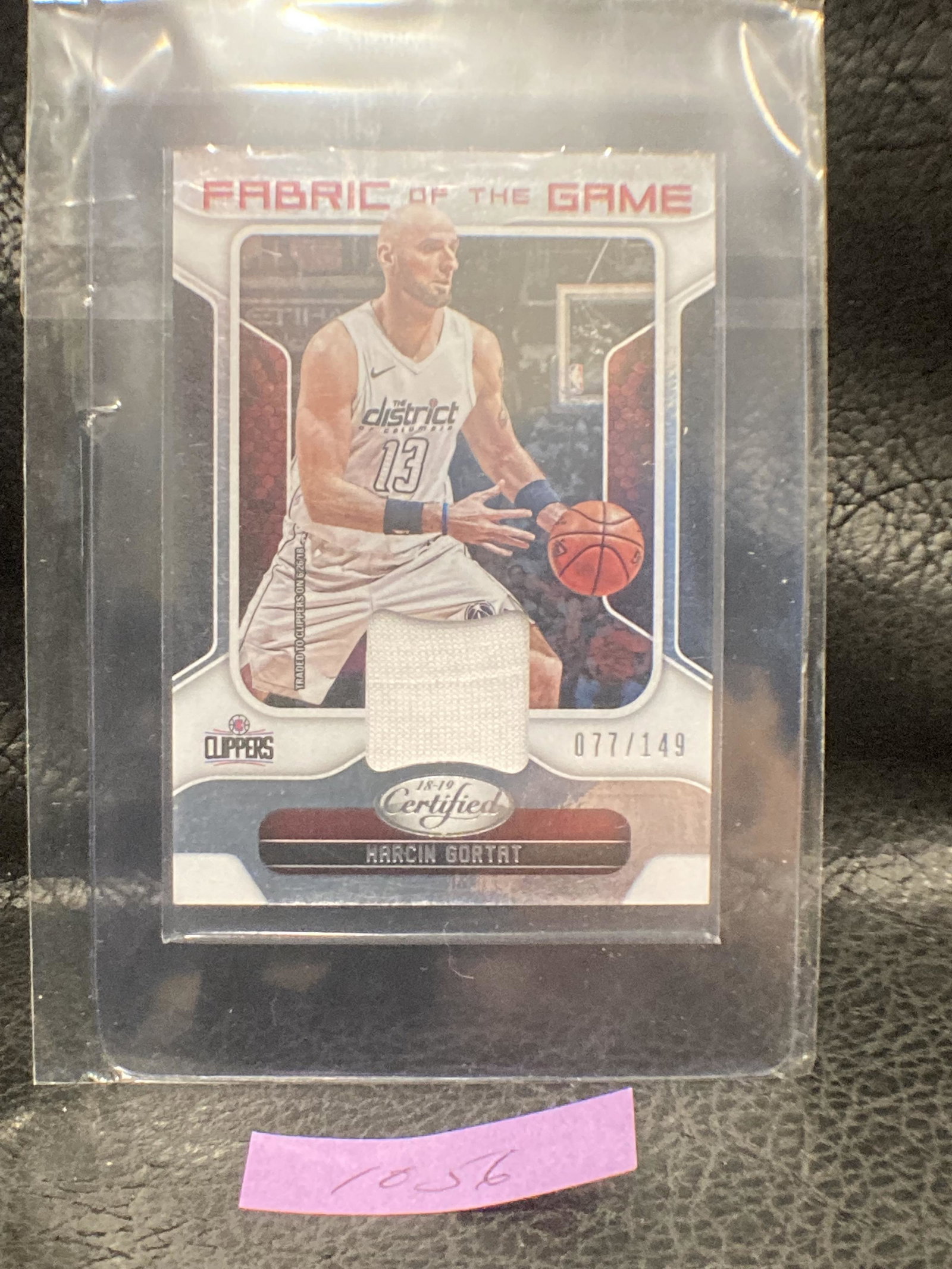 Marcin Gortat 2018-19 Certified Basketball Fabric Of: Marcin Gortat 2018-19 Certified Basketball Fabric Of The Game Jersey #MGT/149