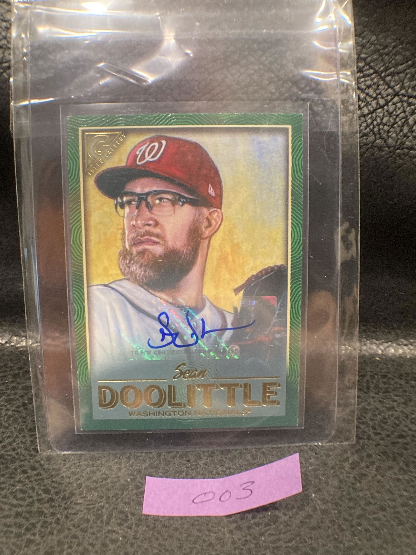 Sean Doolittle 2018 Topps Gallery Green Auto /99 #3 (1 of 2)