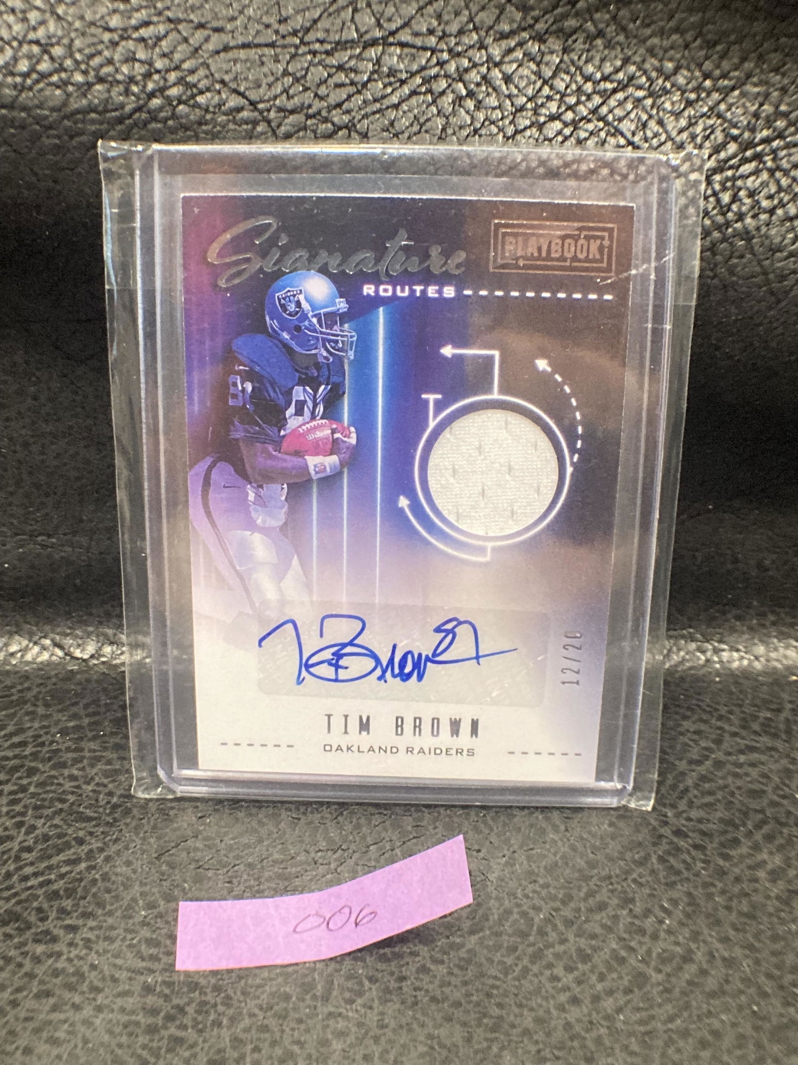 Tim Brown Signature Routes 2020 Auto Playbook /20 Auto (1 of 2)