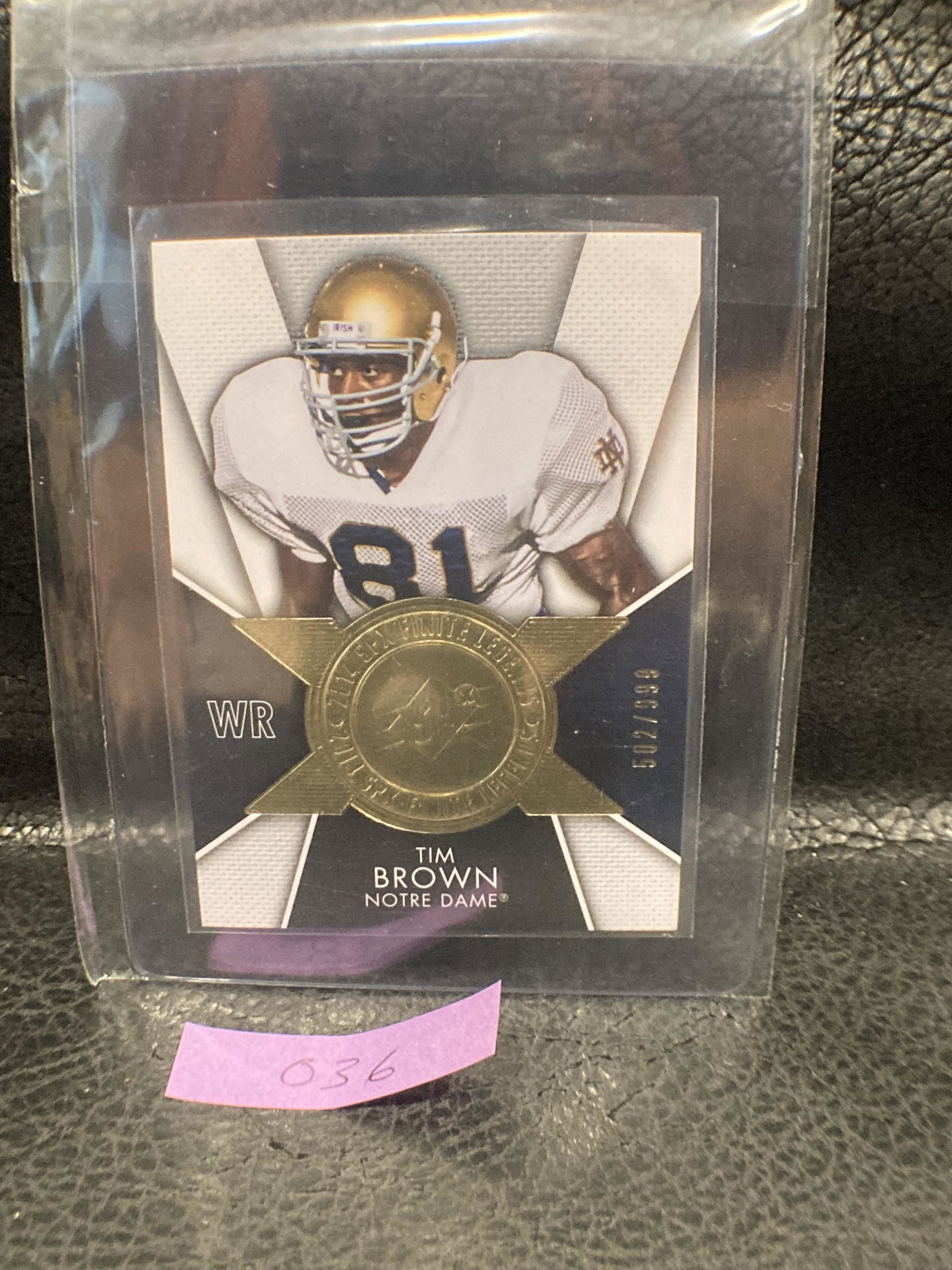 Tim Brown 2014 Upper Deck Spx Football /999 #FI-TI: Tim Brown 2014 Upper Deck Spx Football /999 #FI-TI Notre Dame Raiders