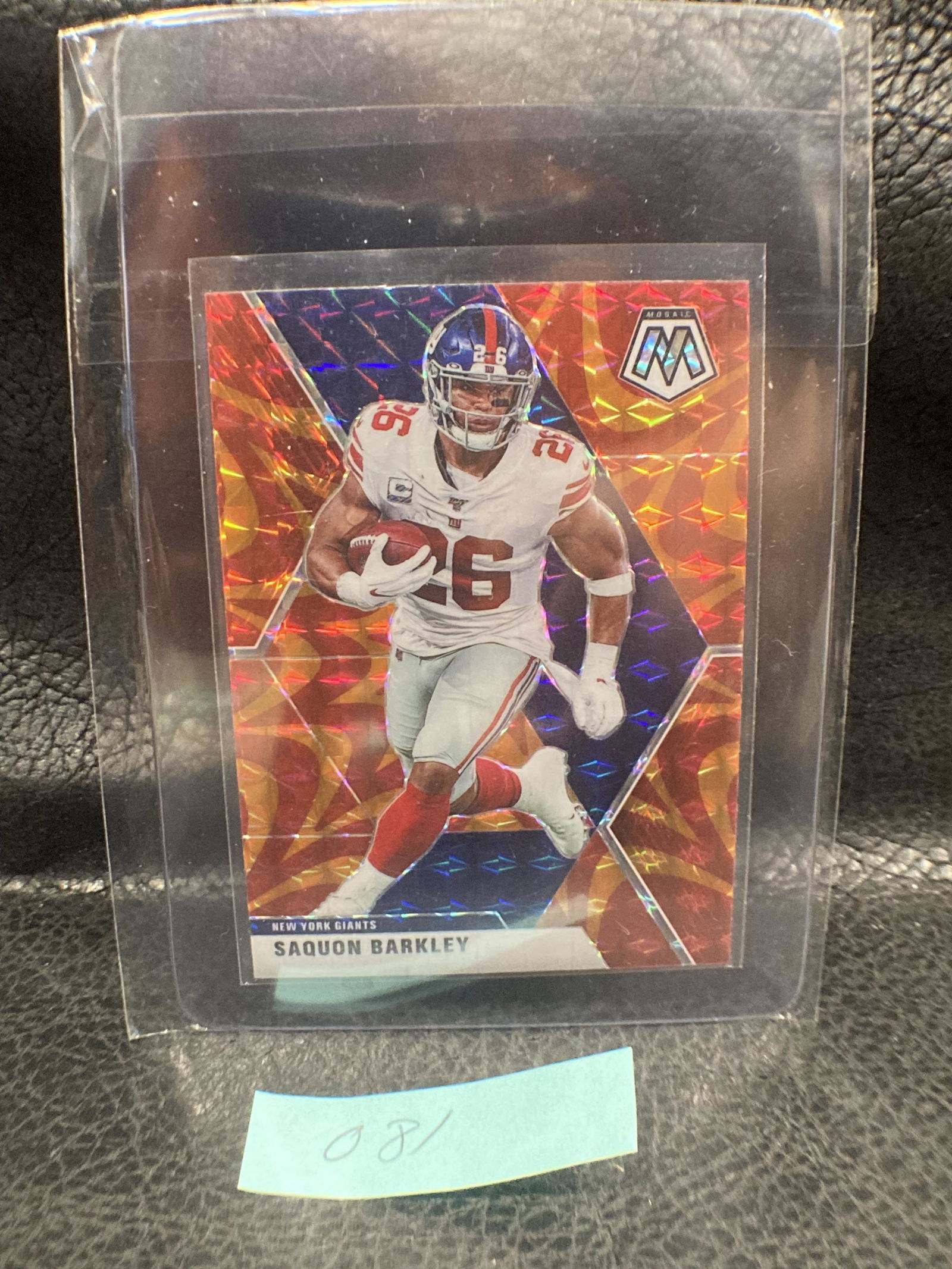 Saquon Barkley 2020 Panini Mosaic Red Mosaic Prizm #150 (1 of 2)