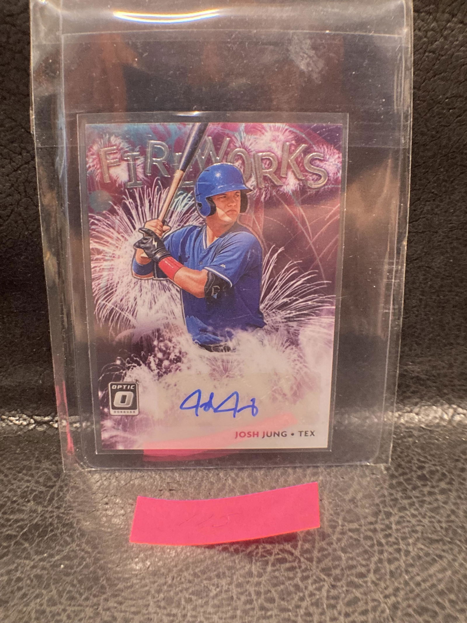Josh Jung 2020 Donruss Optic Fireworks Signatures Holo (1 of 2)