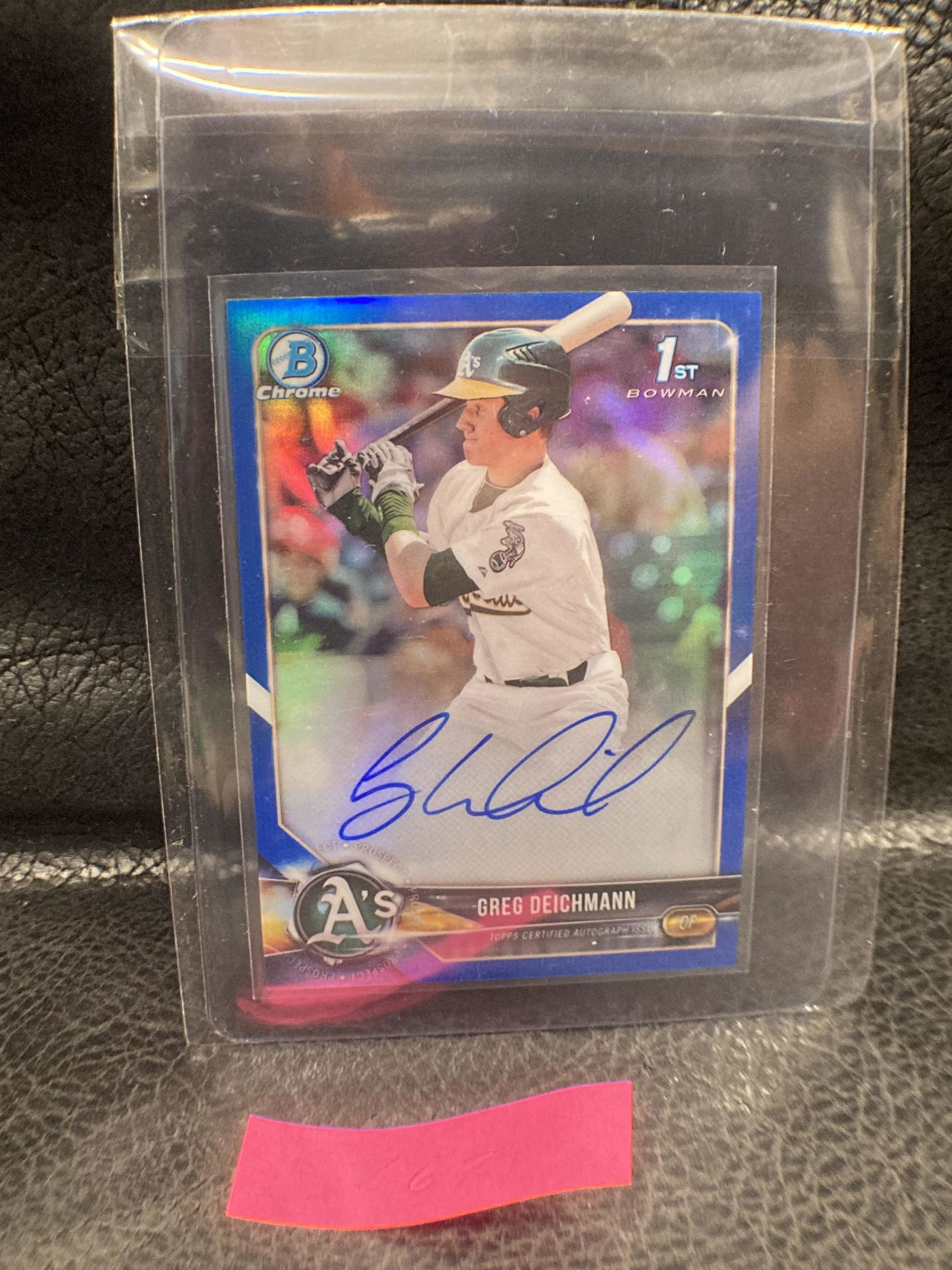 Greg Deichmann 2018 Bowman Chrome Blue REFRACTOR 1st (1 of 2)