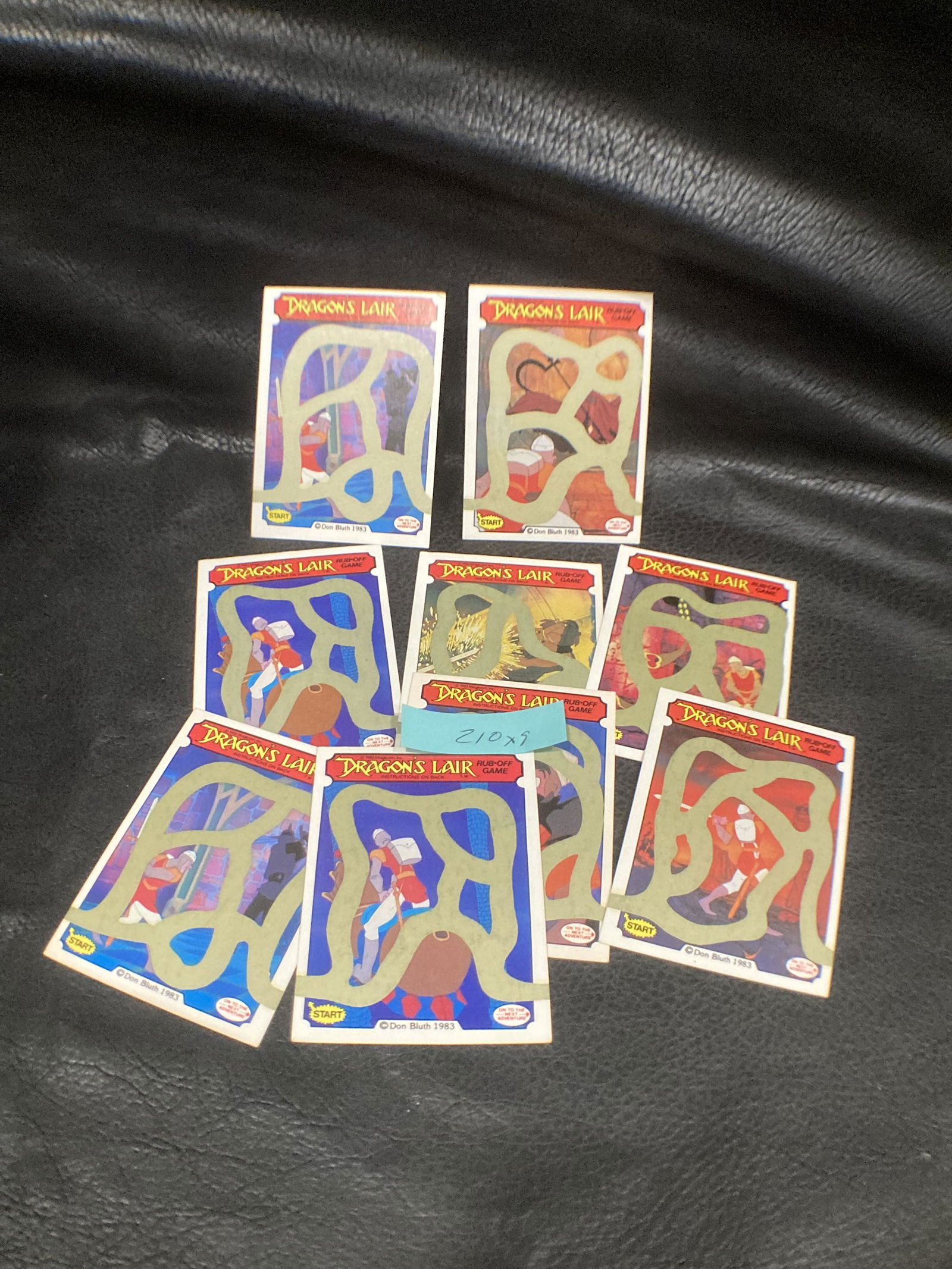 Lot Of 9 Rub Off Game Lot Unused Dragon Lair (1 of 1)