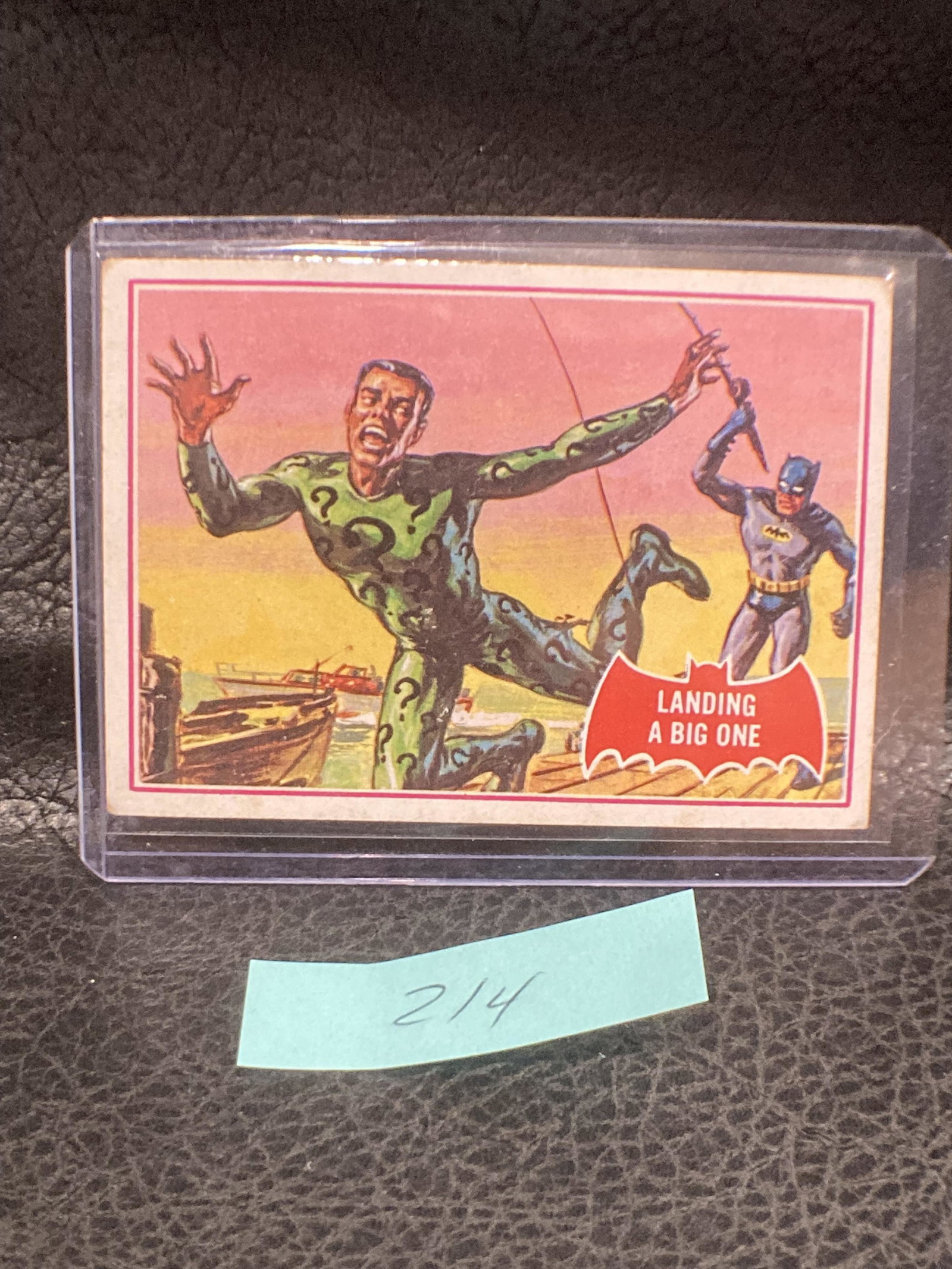 1966 Topps Batman A Series Red Bat #11A Landing A Big: 1966 Topps Batman A Series Red Bat #11A Landing A Big One