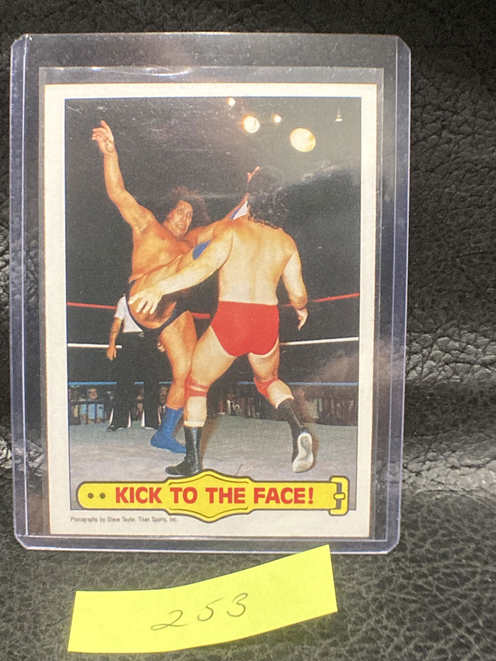 Andre The Giant 1985 Topps "Kick To The Face" Wwe (1 of 2)