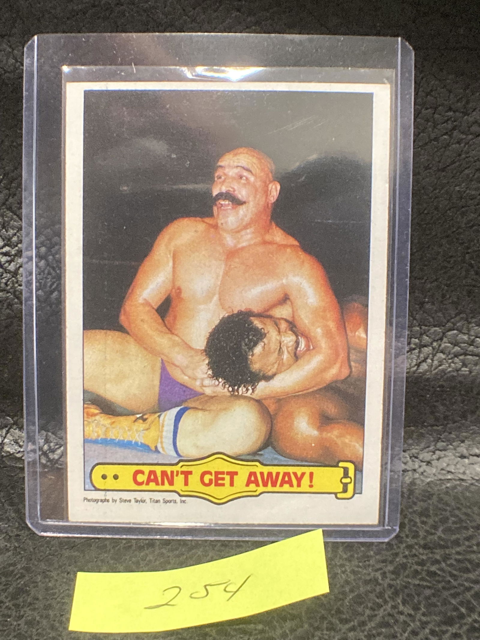Rocky Johnson Iron Sheik Can't Get Away 1985 Topps (1 of 2)