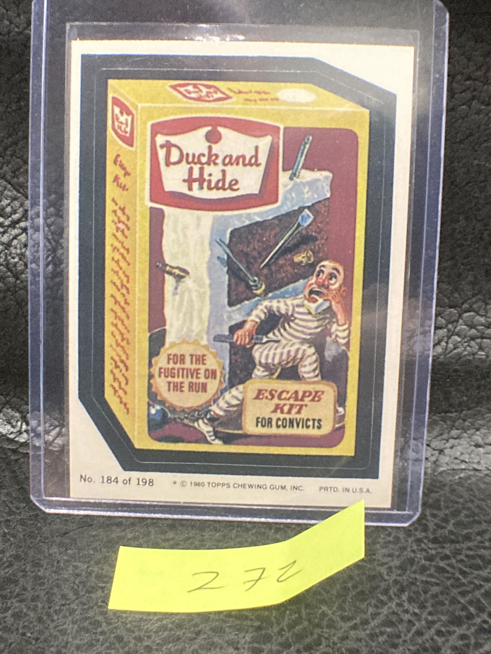 1980 Topps Wacky Packages Series 3 Duck And Hide #184 (1 of 2)