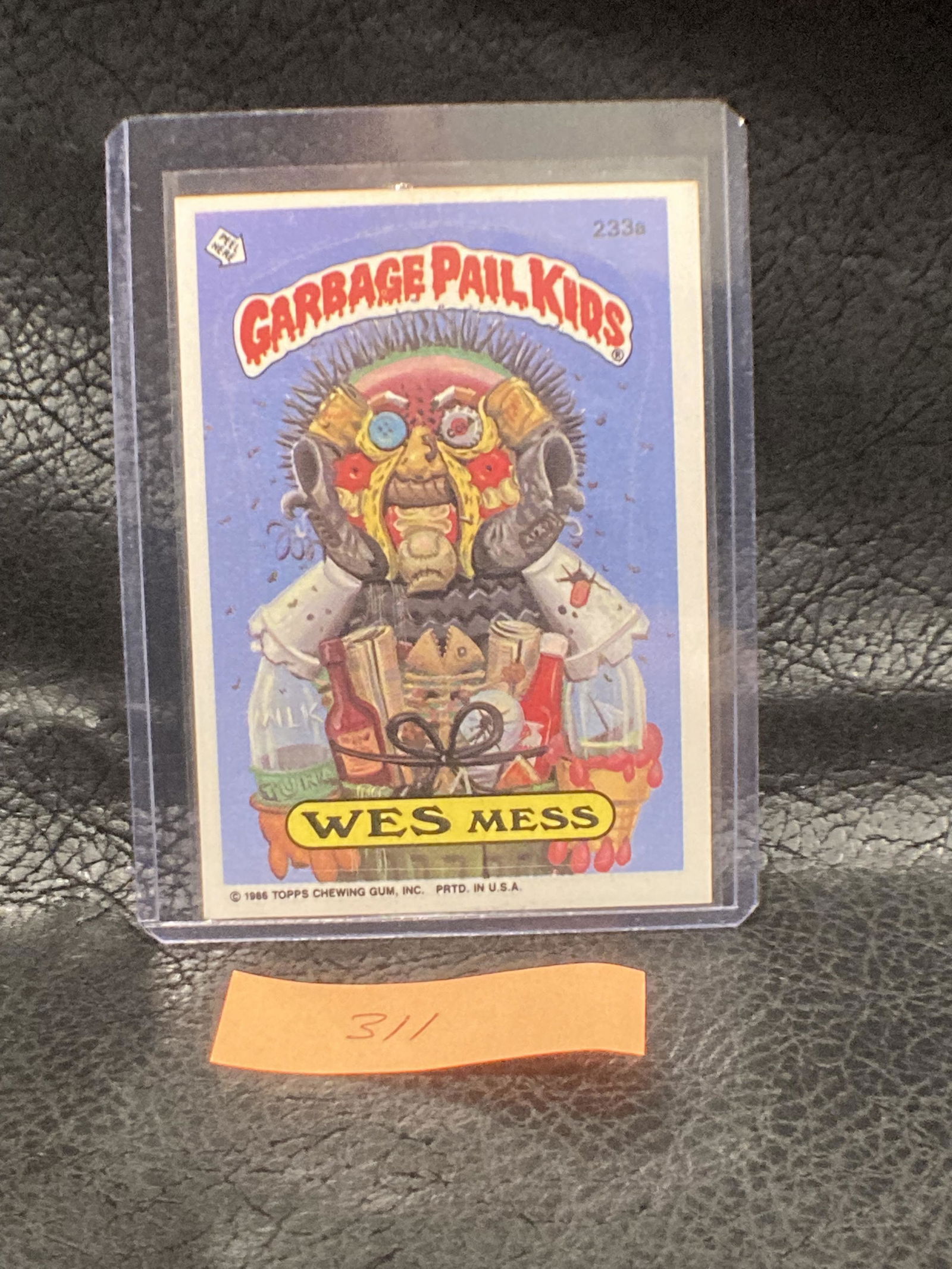 Garbage Pail Kids 233a Wes Mess Original 1986: Garbage Pail Kids 233a Wes Mess Original 1986