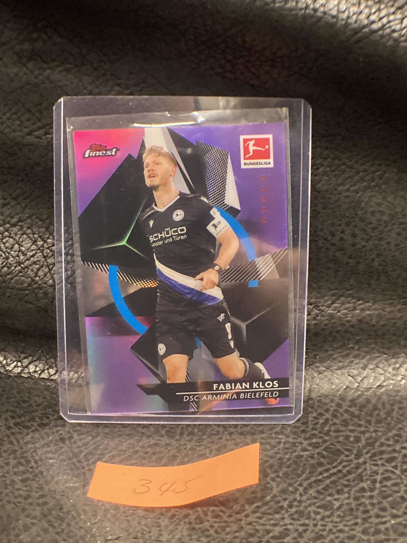 Fabian Klos 2020-21 Topps Finest Bundesliga Purple: Fabian Klos 2020-21 Topps Finest Bundesliga Purple Refractor #d /250 #18